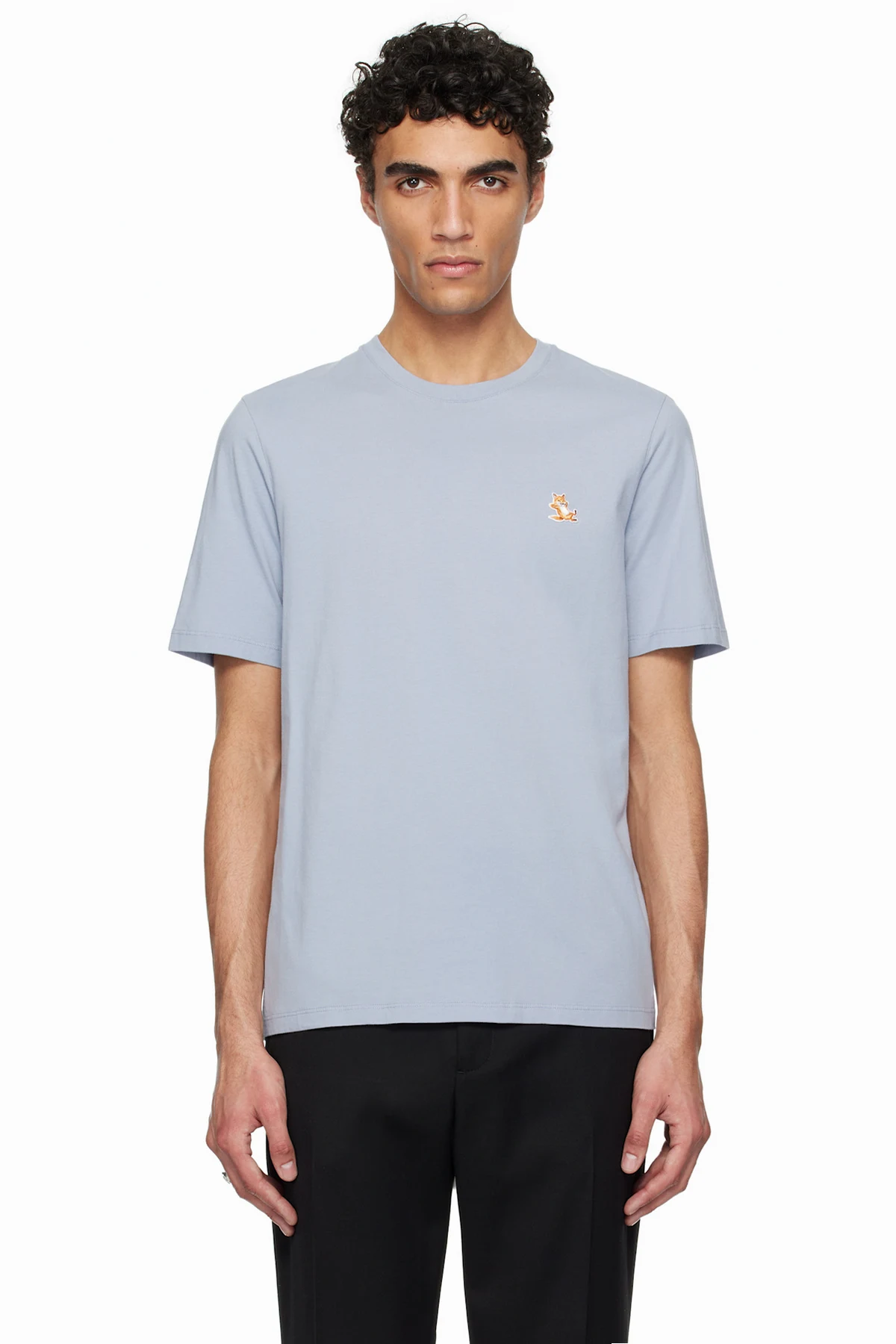 Blue Chillax Fox Patch Regular T-shirt