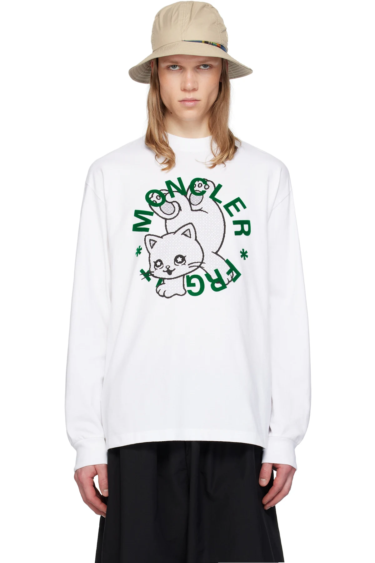 Moncler x FRGMT Hiroshi Fujiwara White Cartoon Logo T-shirt