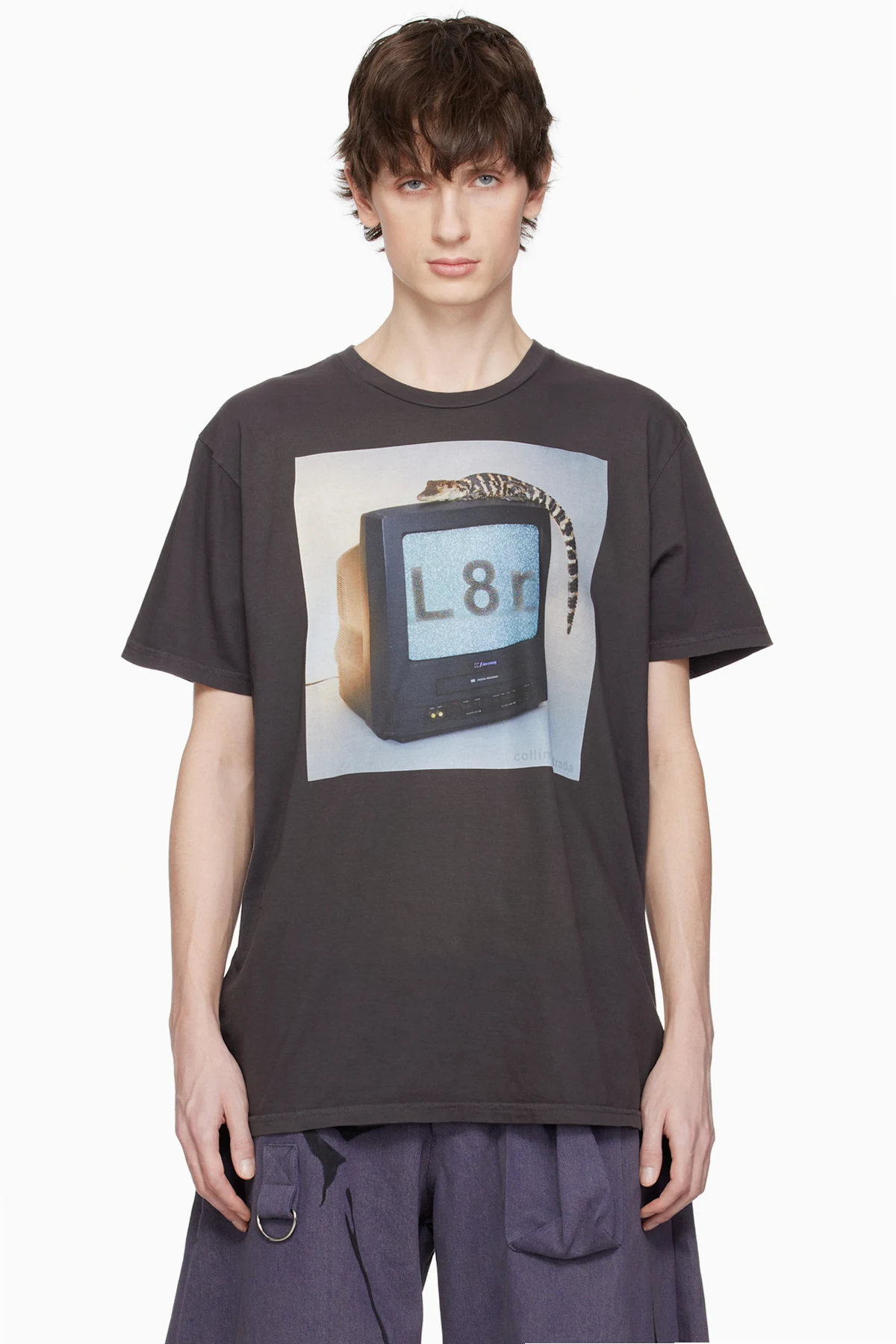 Gray 'L8R' Graphic T-shirt
