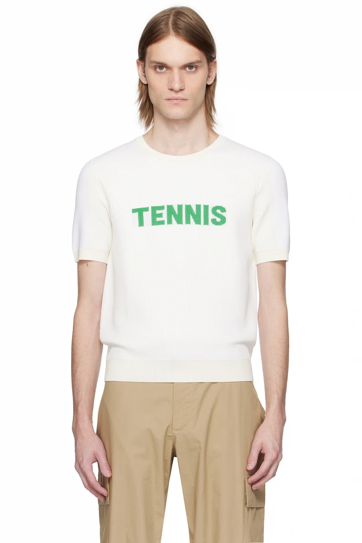 White Runway Graphic Knit T-shirt