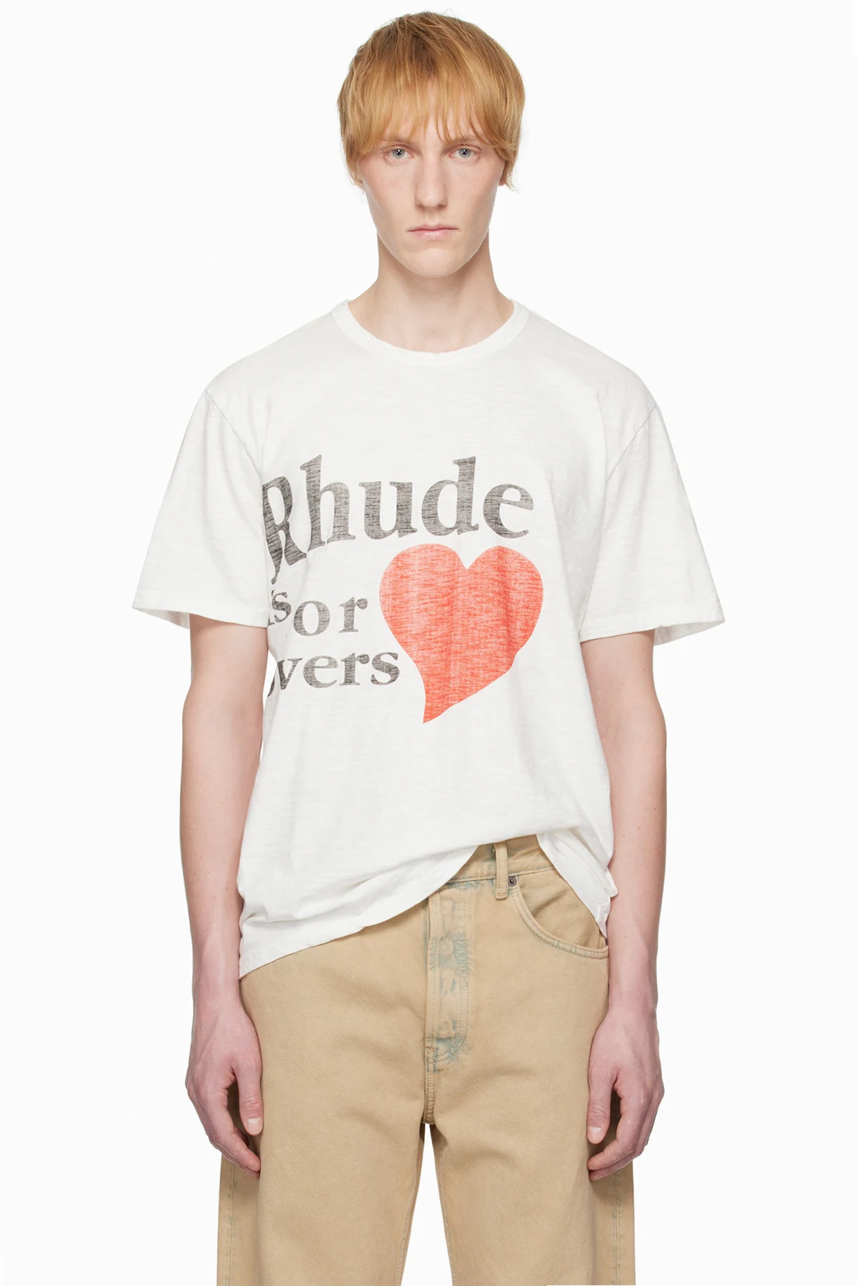 White Slub 'Lovers' T-shirt