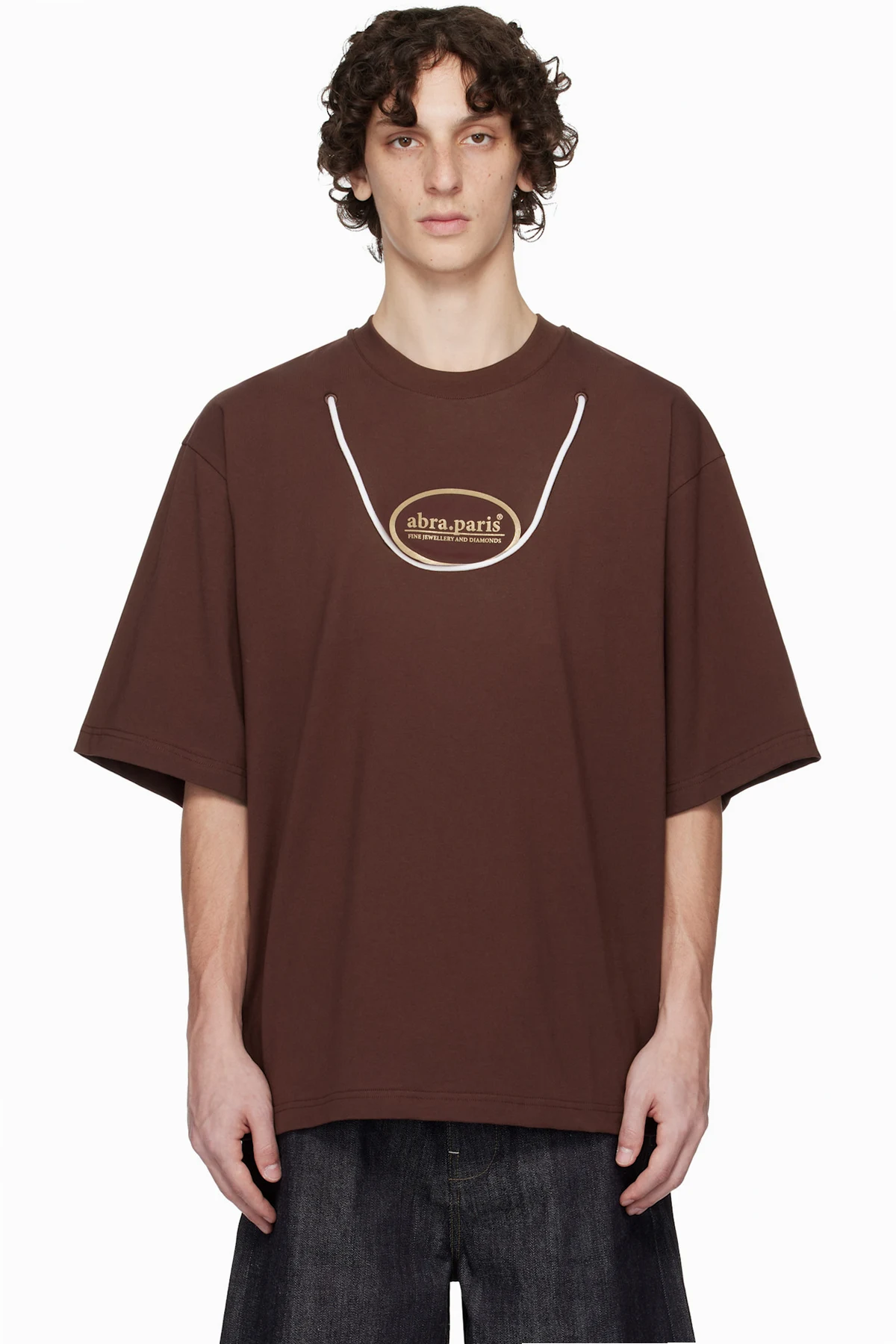 Brown 'Abra Paris' T-shirt
