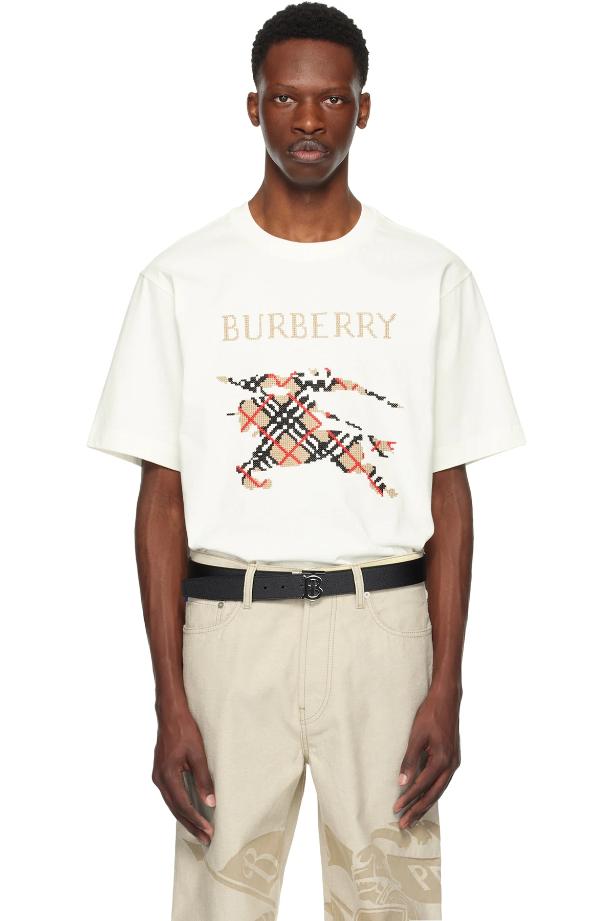 Off-White Cross Stitch EKD​ Cotton T-shirt