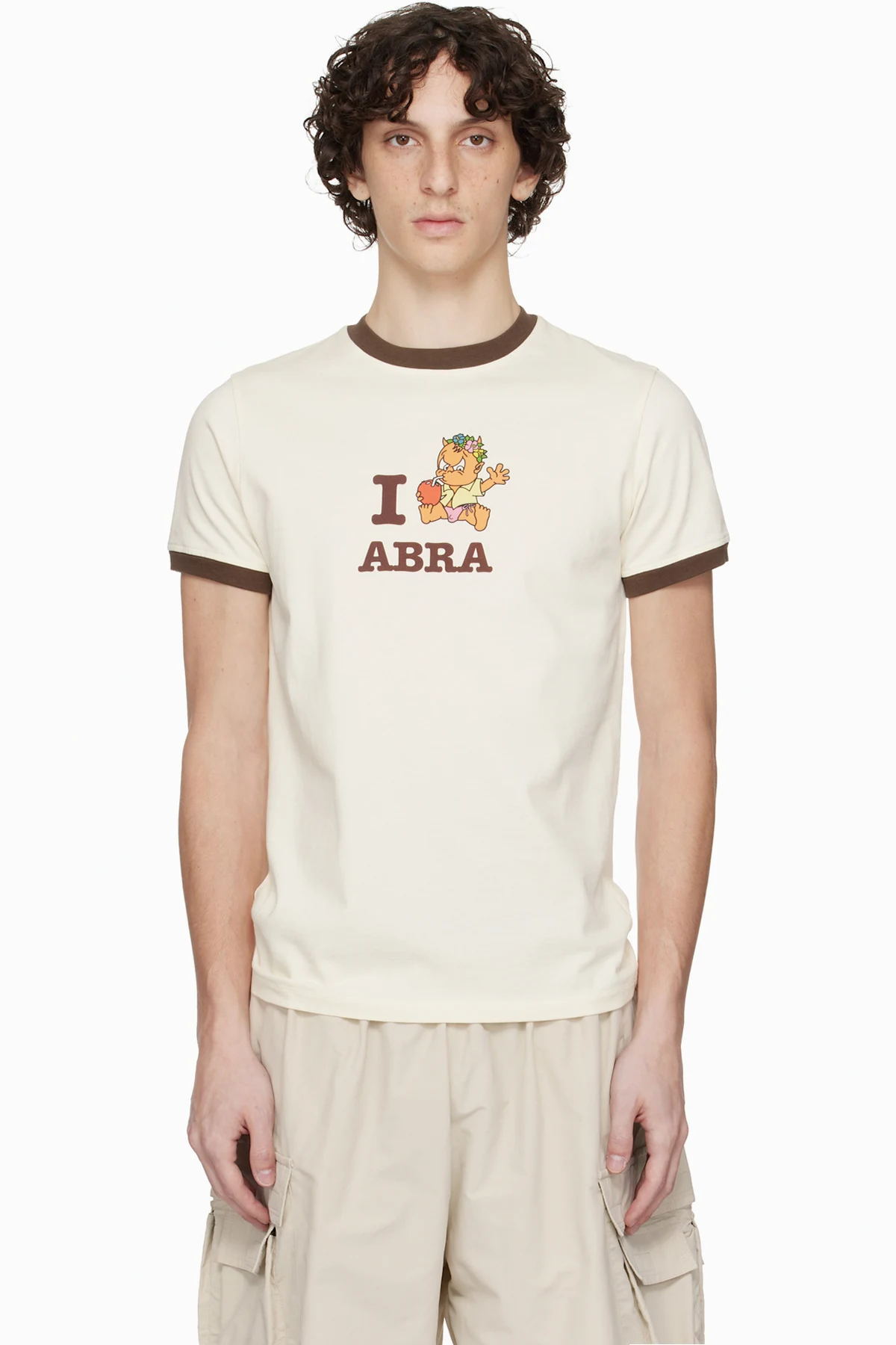 Beige 'I LOVE' Ringer T-shirt