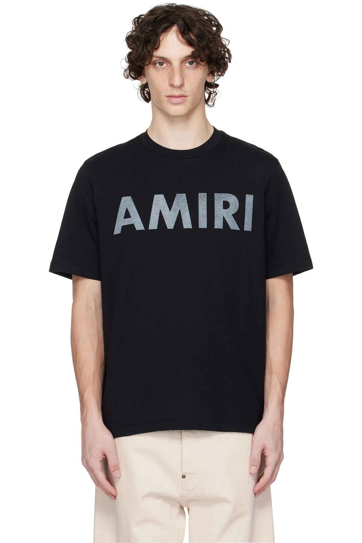 Black 'Amiri' Stencil T-shirt