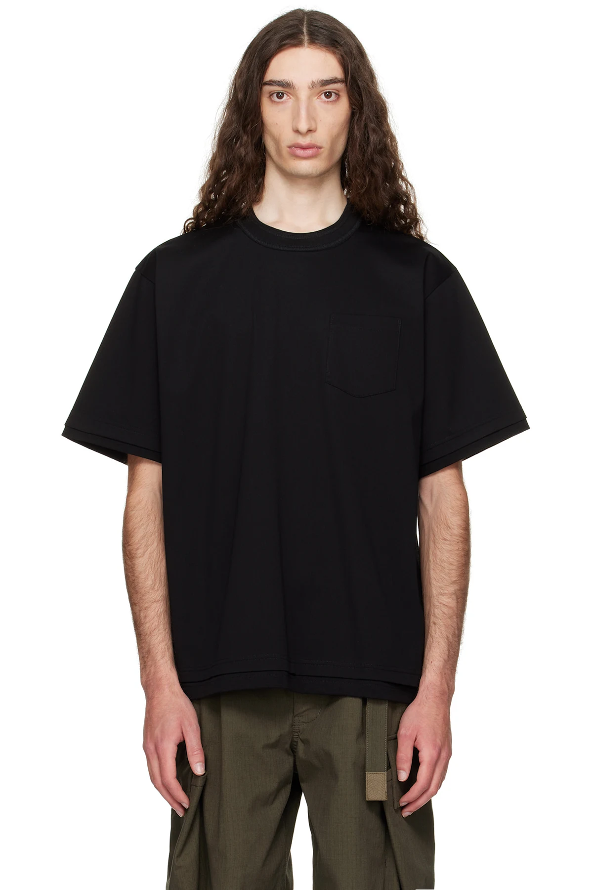 Black Cotton Jersey T-shirt