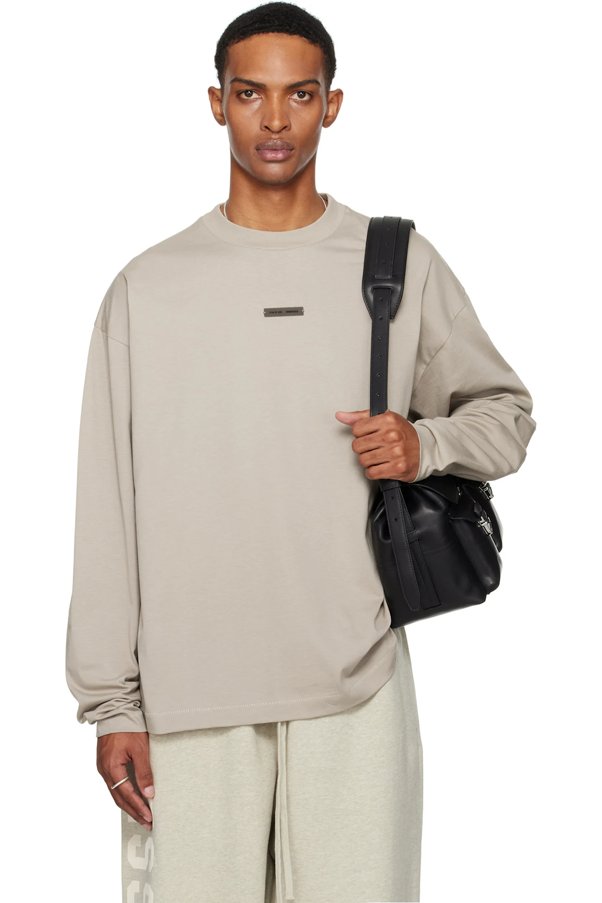 Taupe Classic Fit Long Sleeve T-shirt