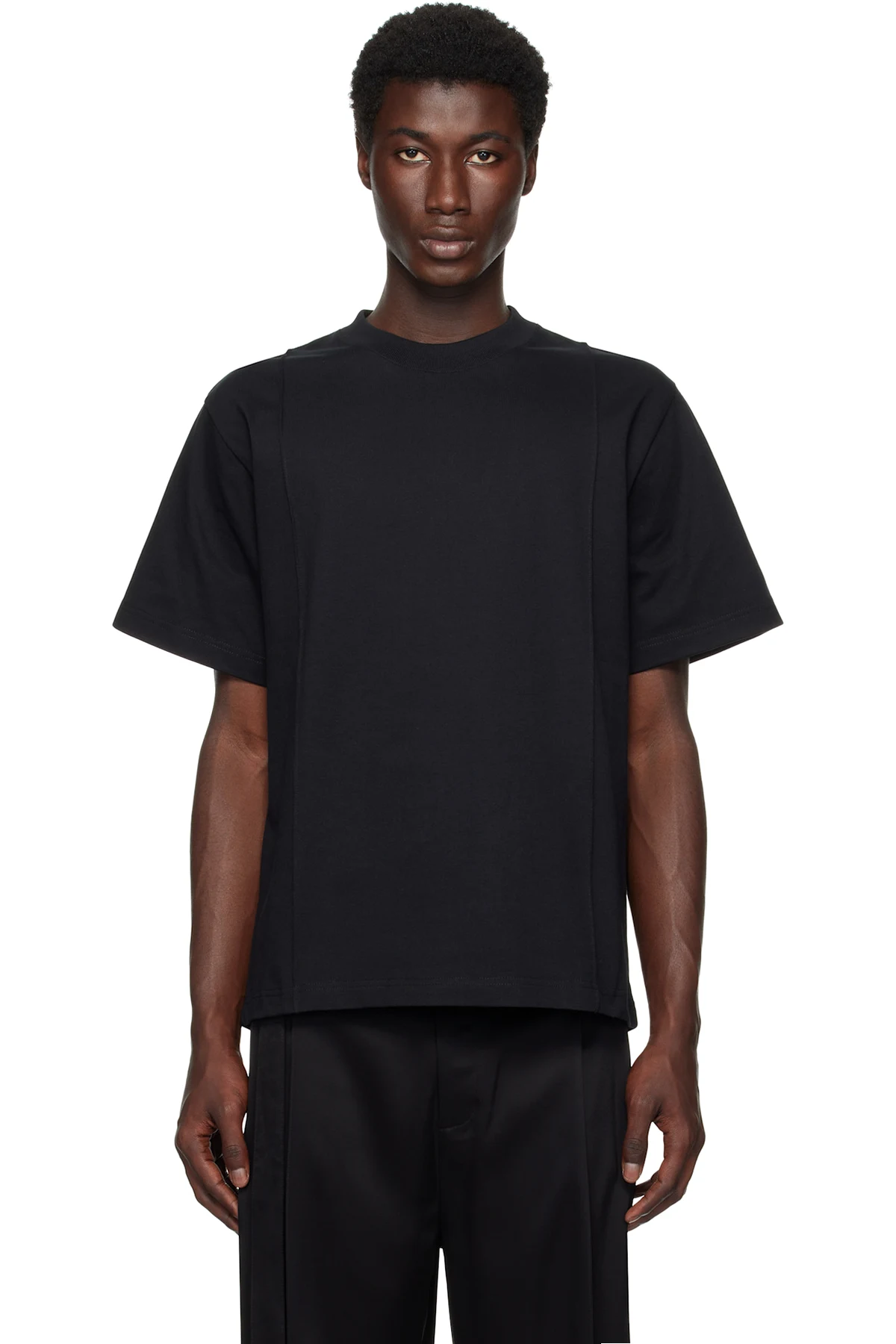 Black Creased Oversized T-shirt