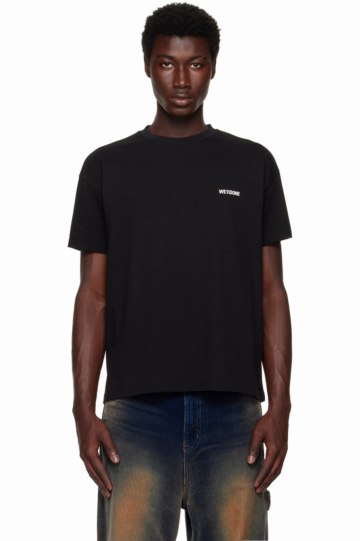 Black Cotton Mini Logo T-shirt