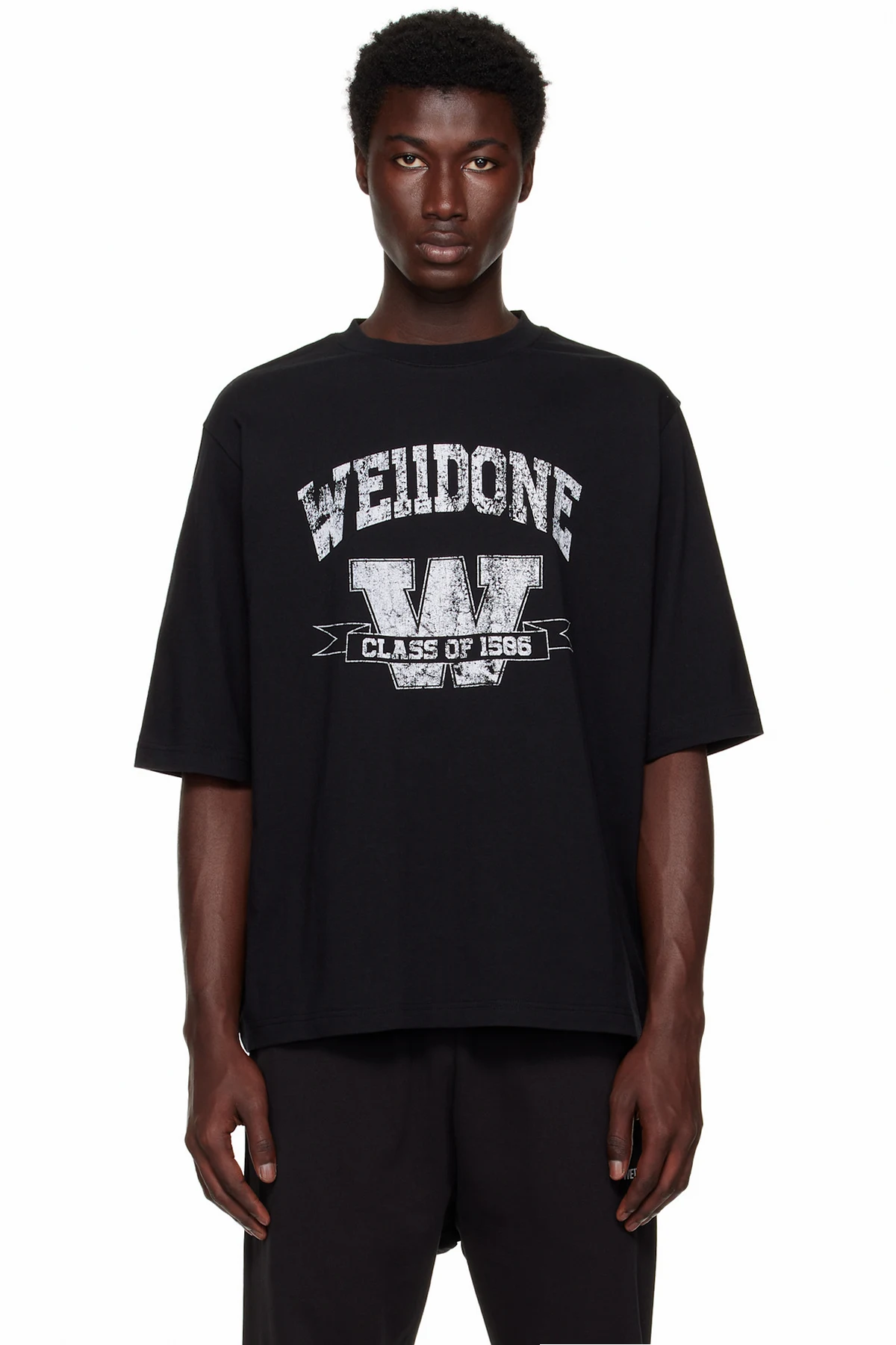 Black Printed University T-shirt