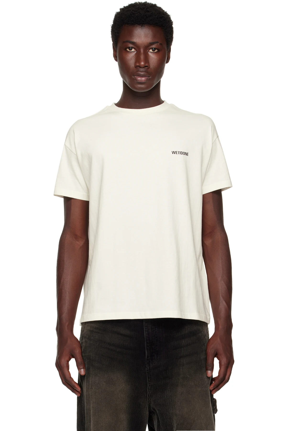Off-White Cotton Mini Logo T-shirt