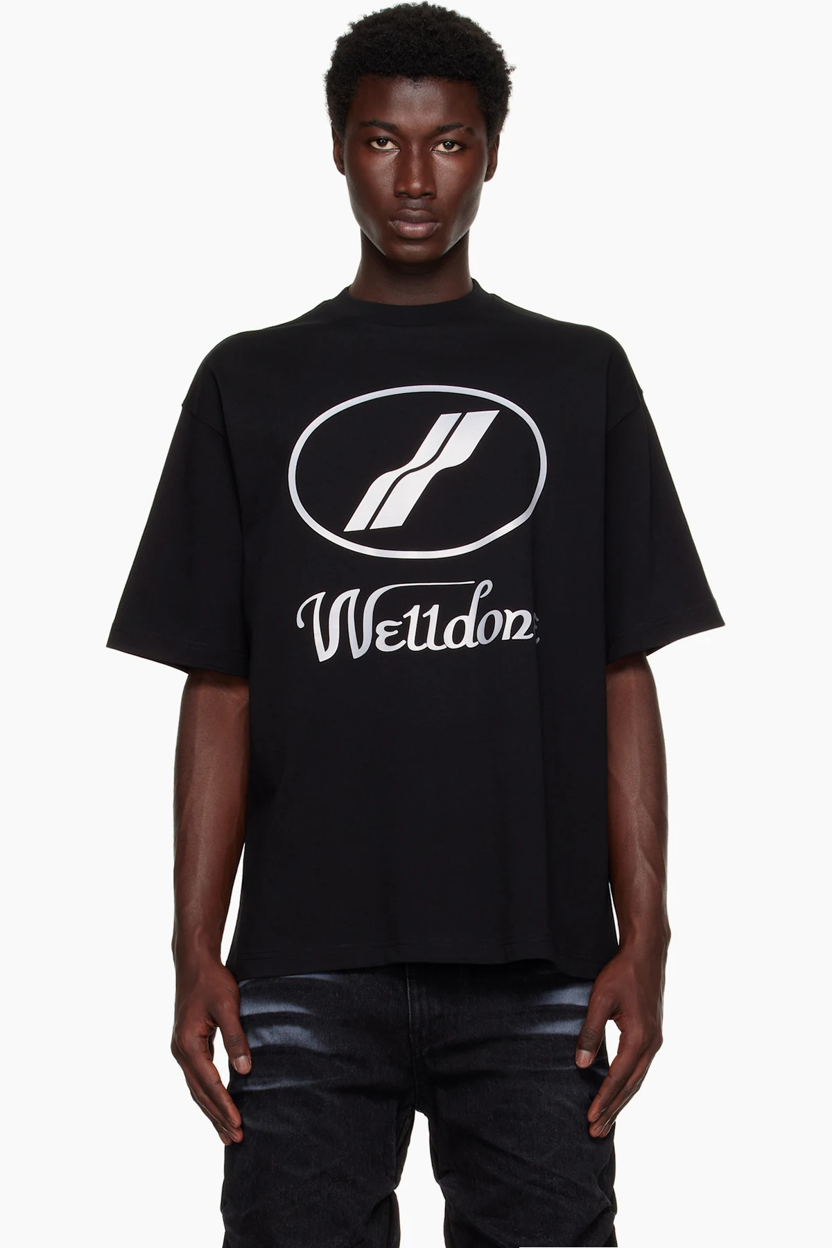 Black 'WE11DONE' Logo T-shirt