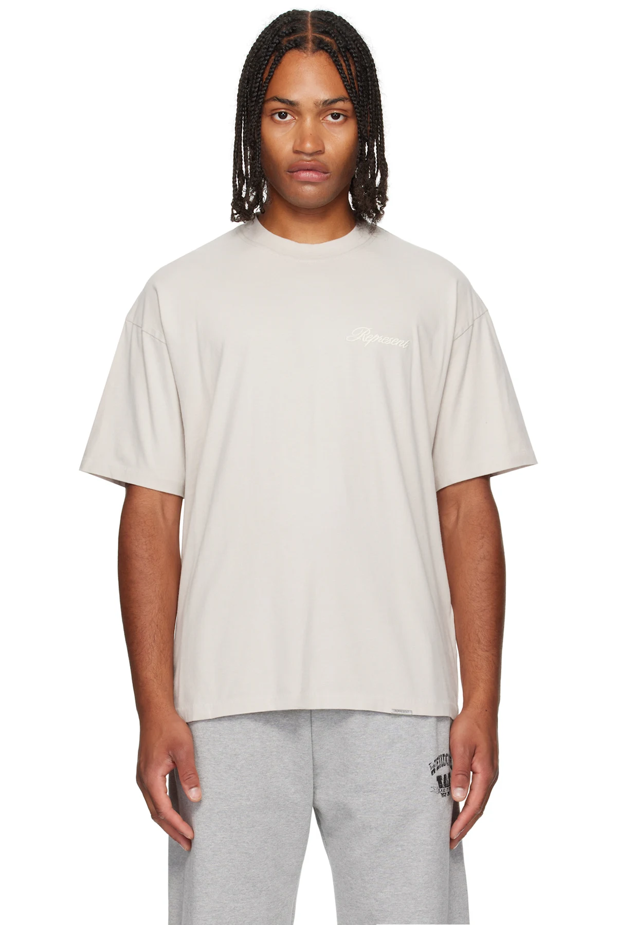 Gray Script Logo T-shirt