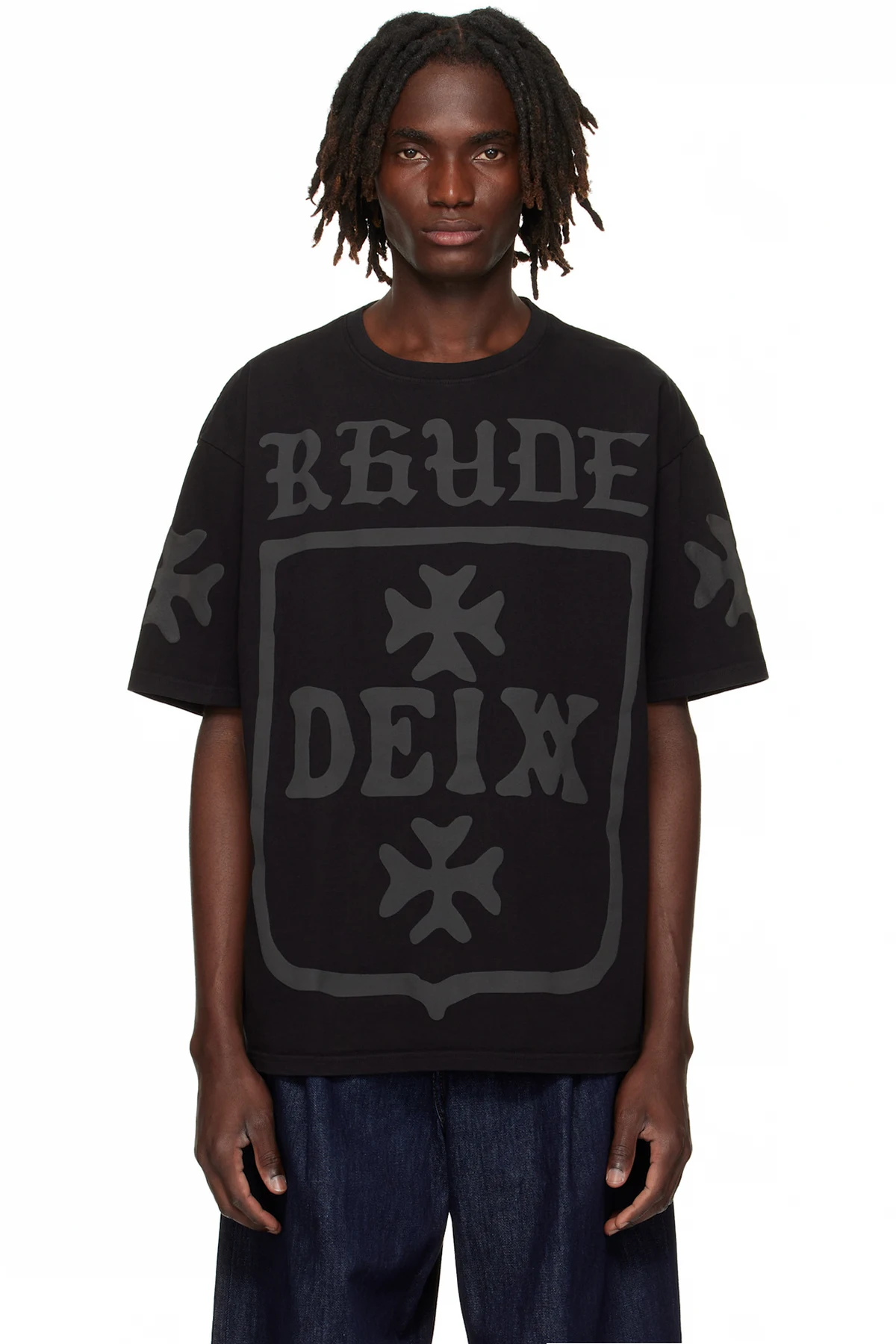 Black 'Deix' Shield Oversized T-shirt