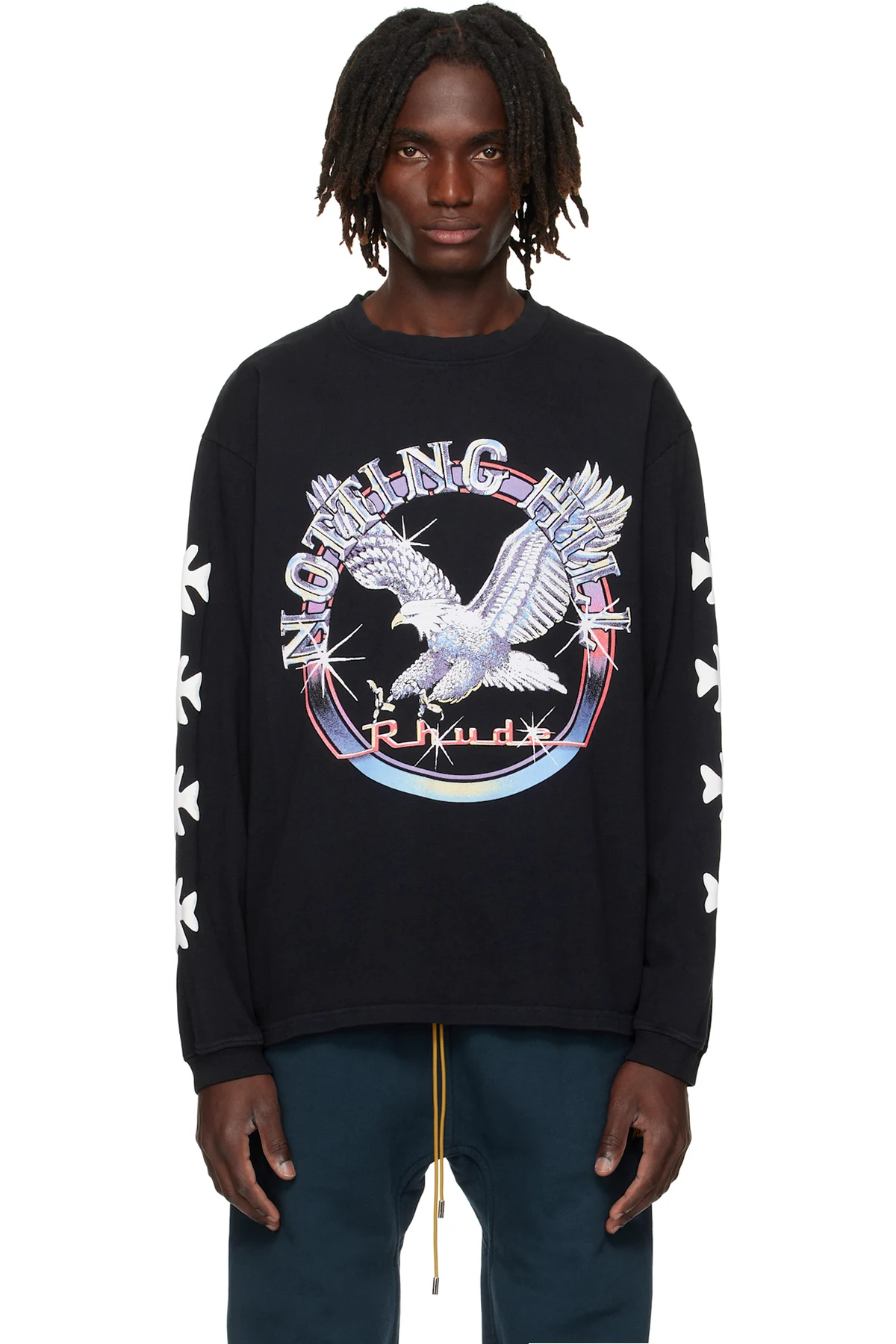 Black 'Notting Hill' Eagle LS T-shirt