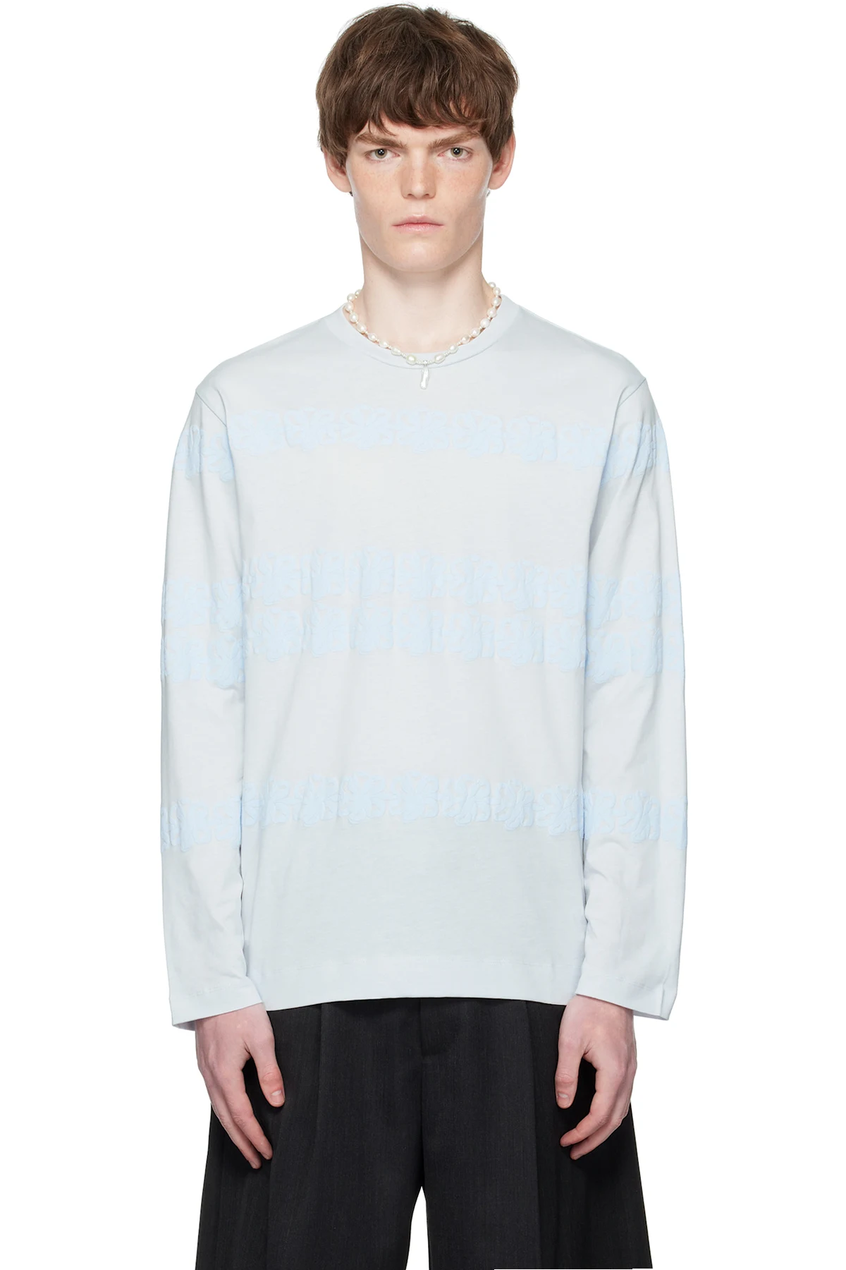 Blue Ribbon Daisy Chain Print Long Sleeve T-shirt