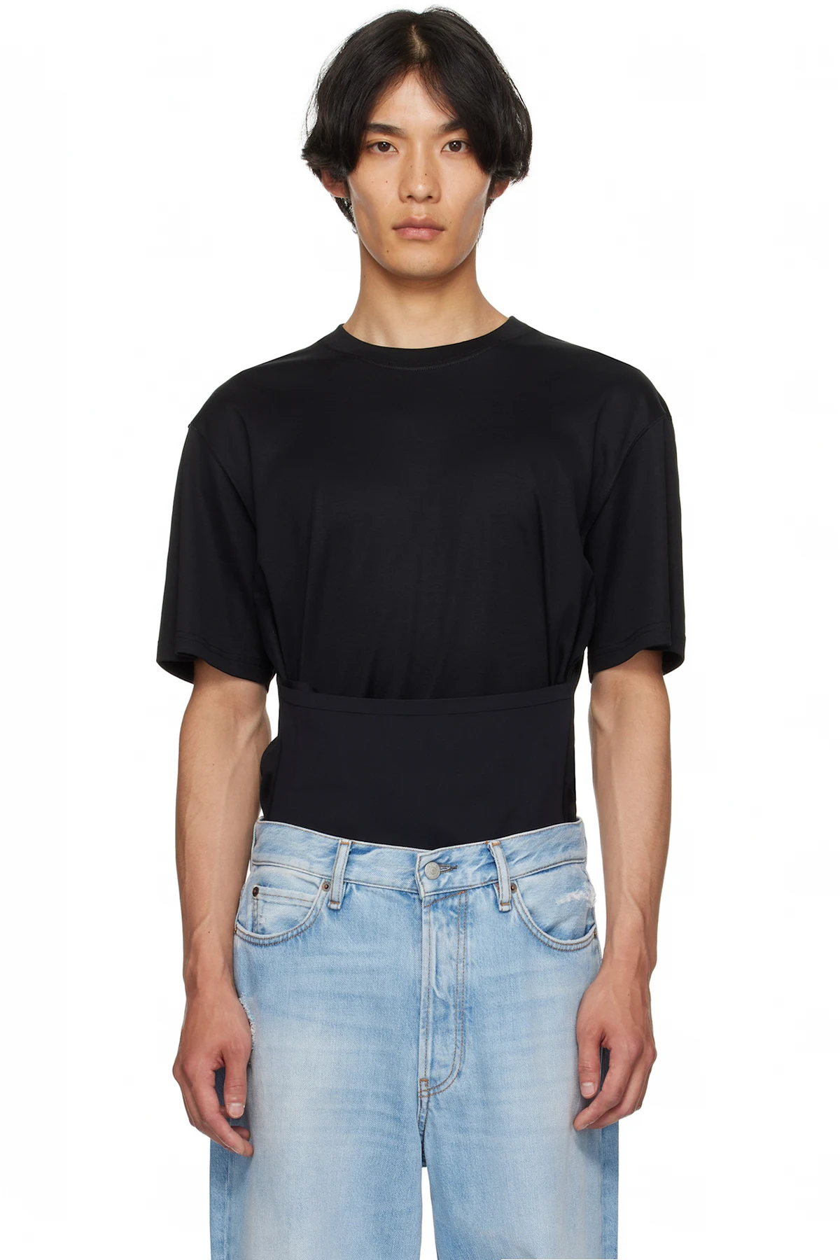 Black Boxy Corset T-shirt