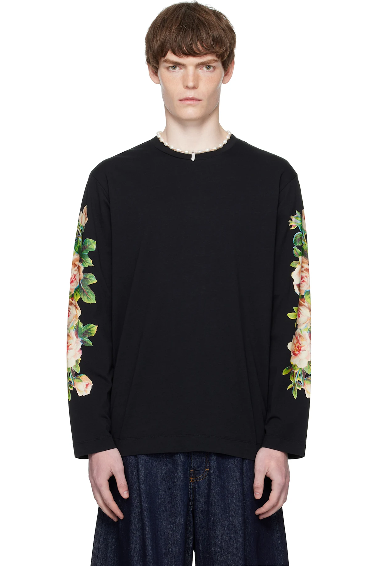 Black Rose Bouquet Long Sleeve T-shirt