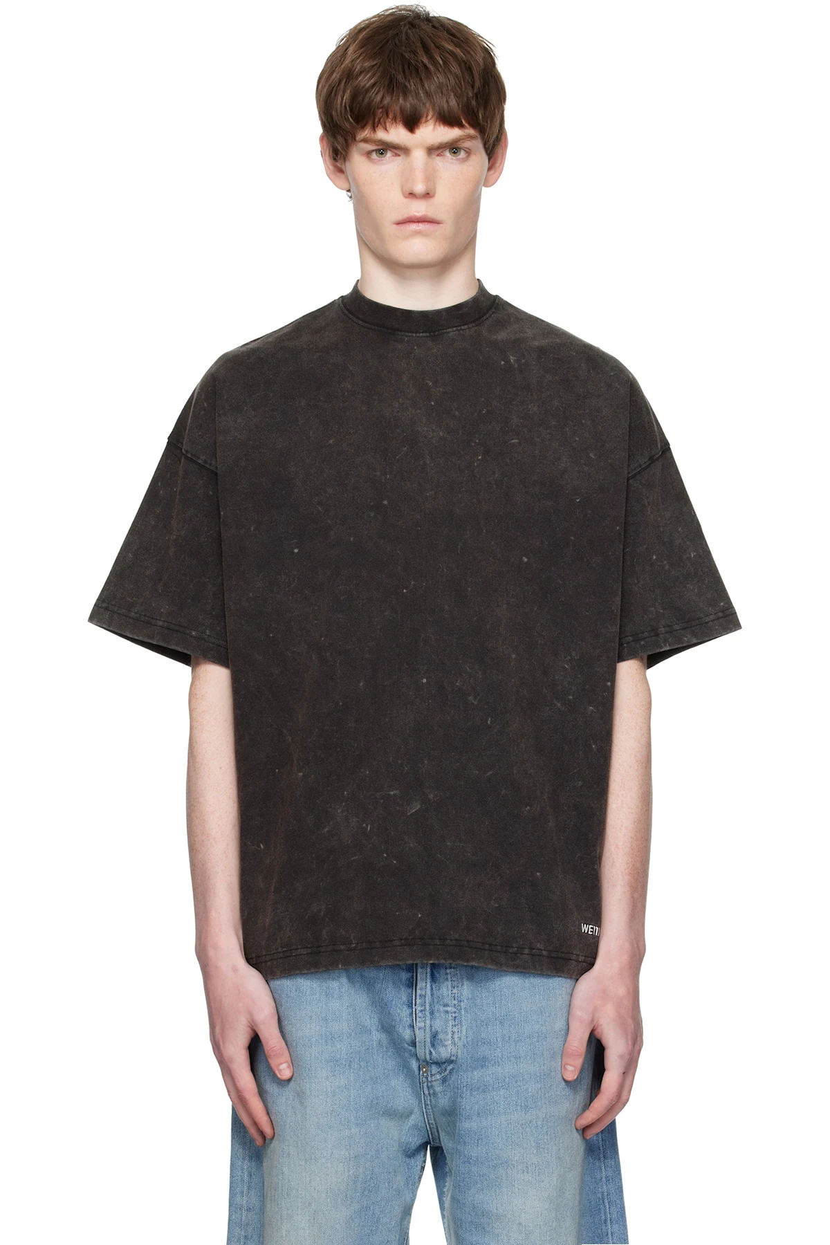 Gray Dyed Oversized Basic T-shirt