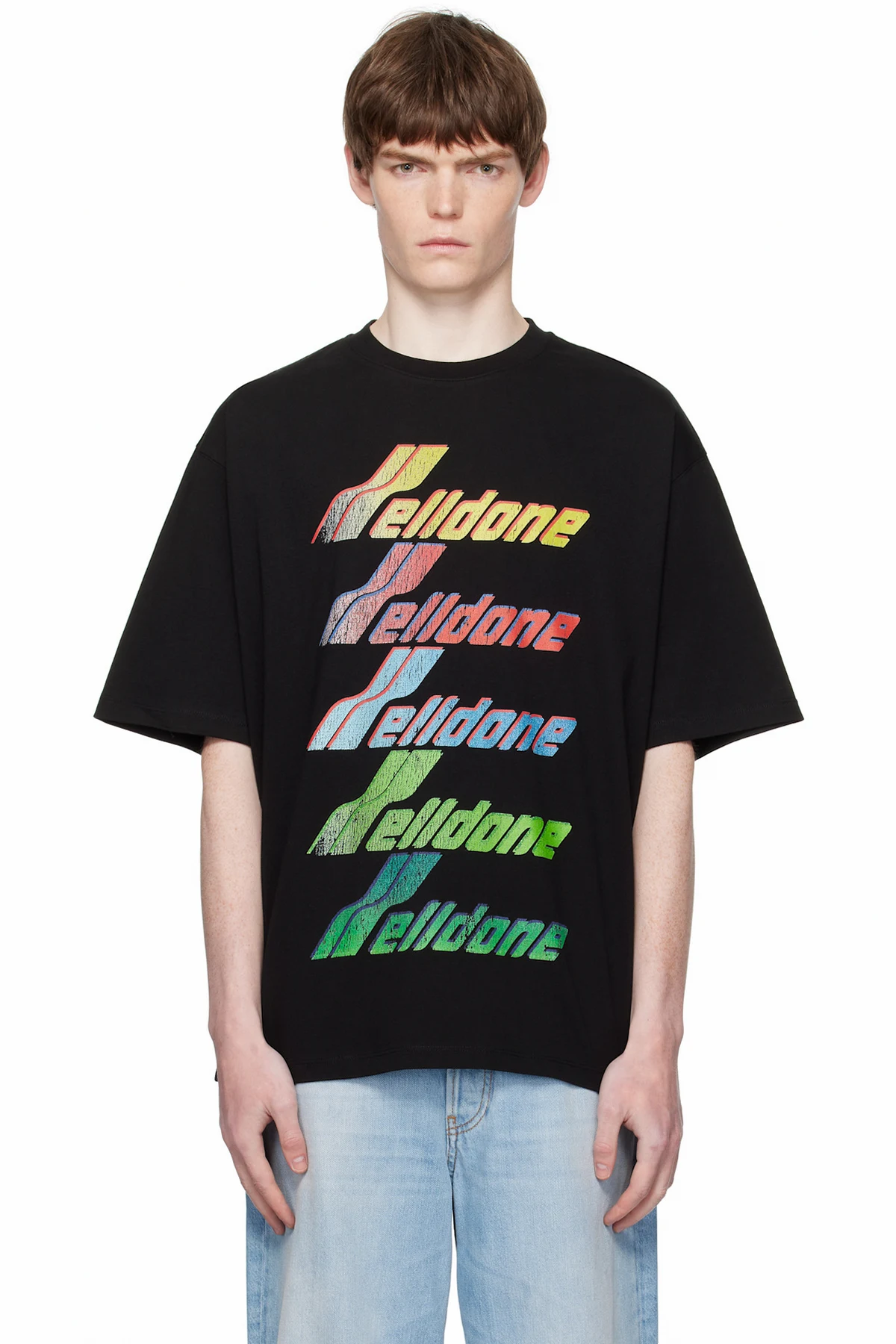 Black Multi Rainbow Logo T-shirt