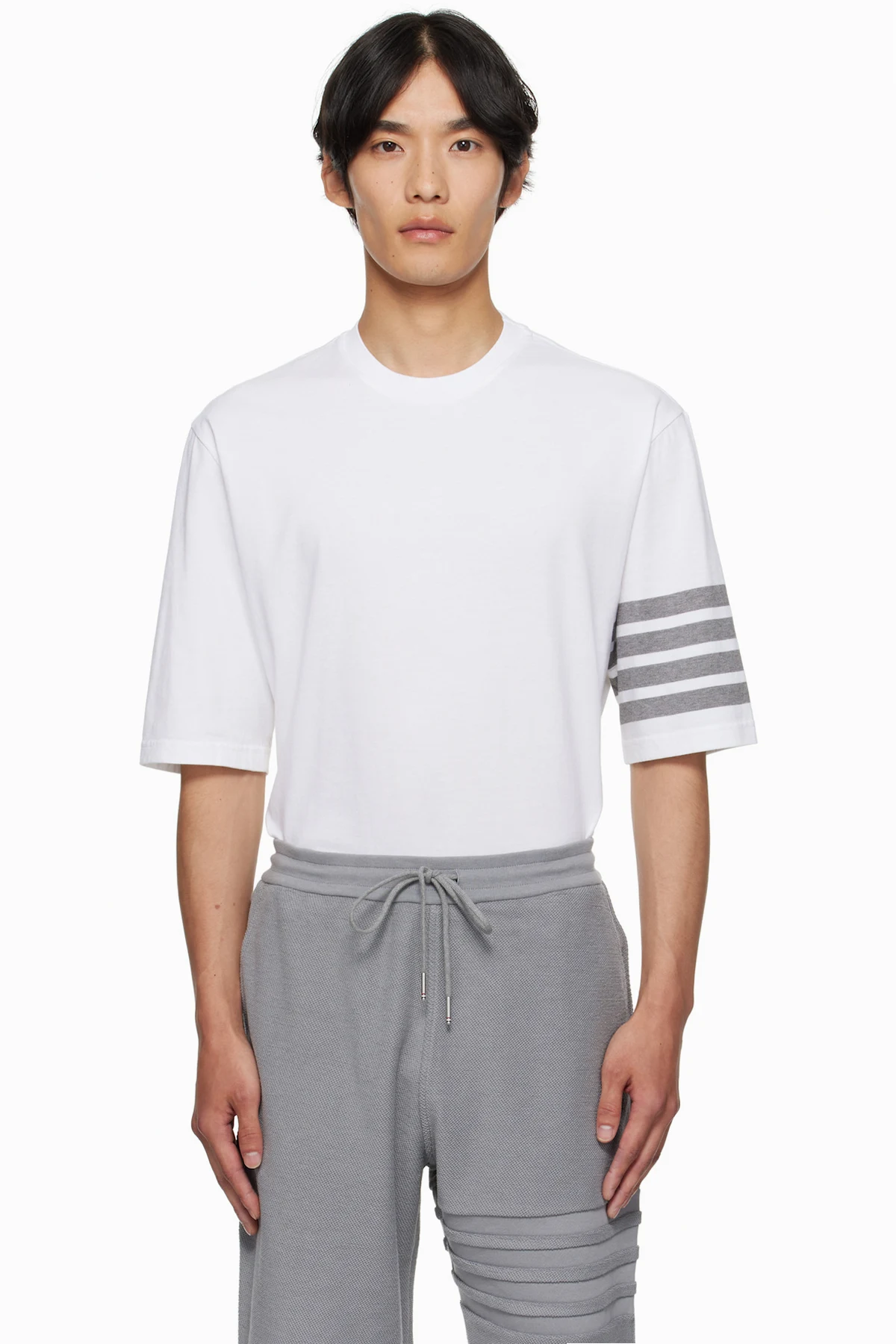White Jersey 4-Bar T-shirt