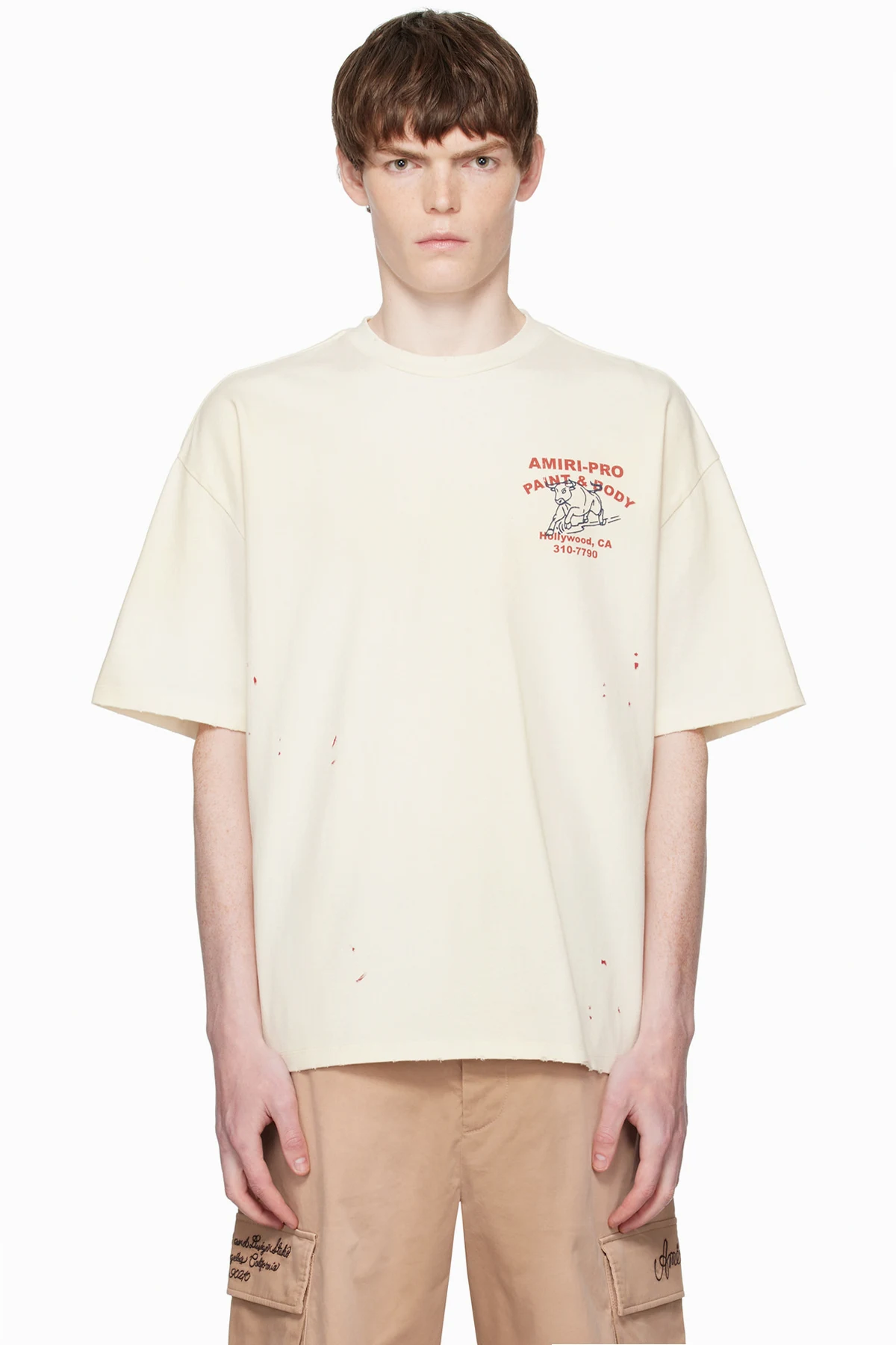 Beige 'AMIRI' Bull Oversized T-shirt
