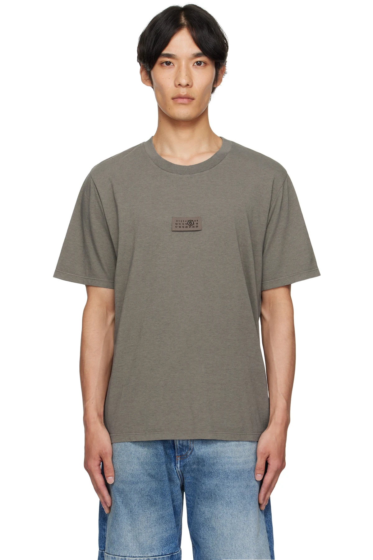 Taupe Logo Patch T-shirt