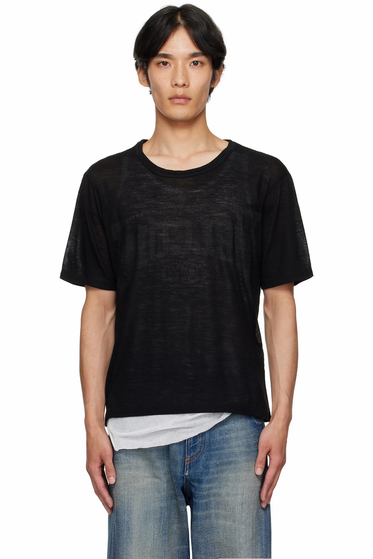 Black Semi-Sheer T-shirt