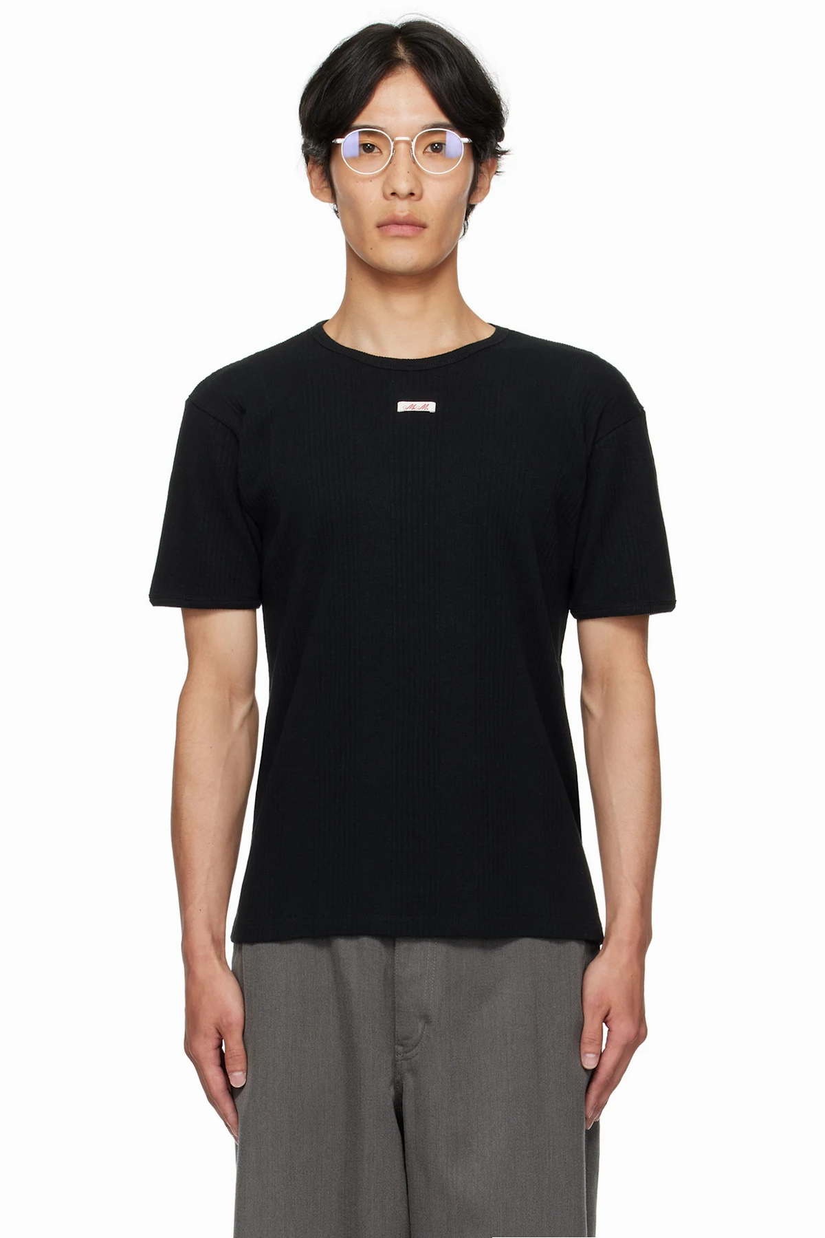 Black Ribbed T-shirt