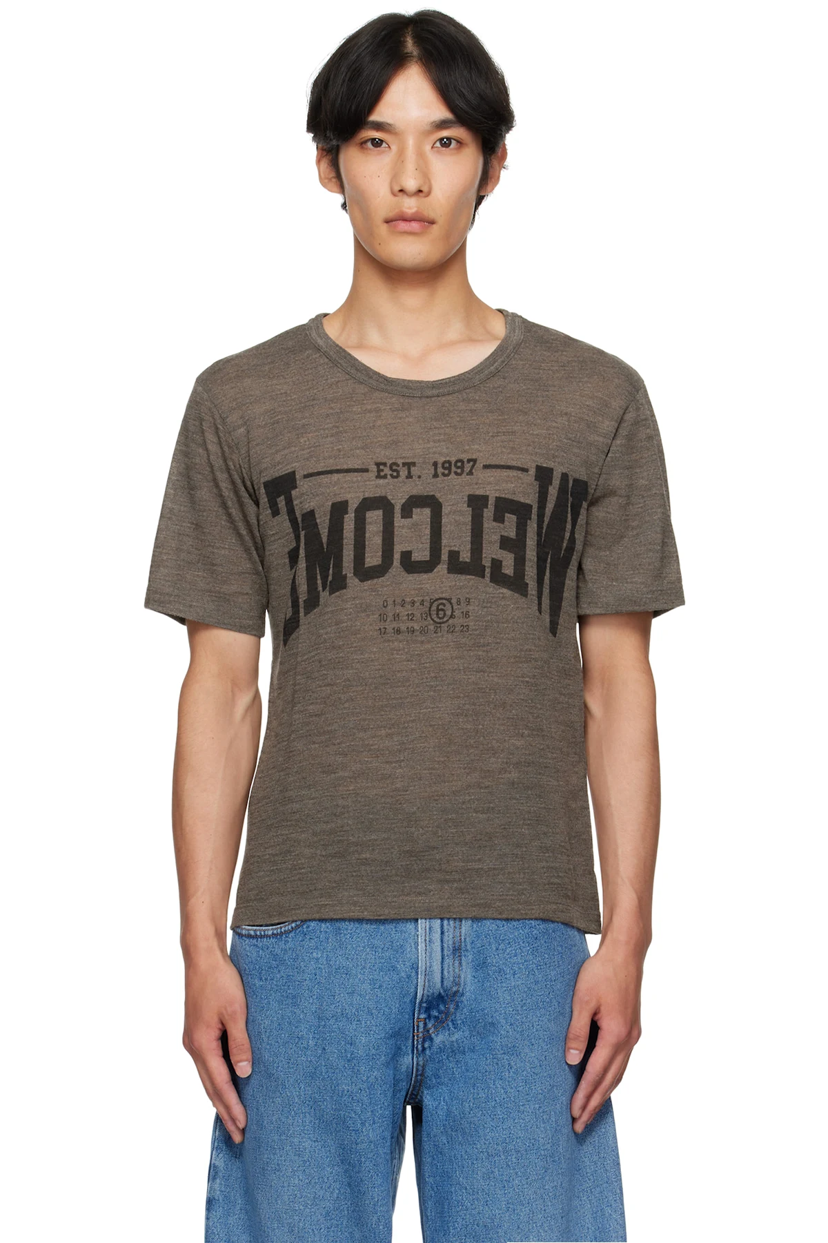 Taupe 'Welcome' T-shirt