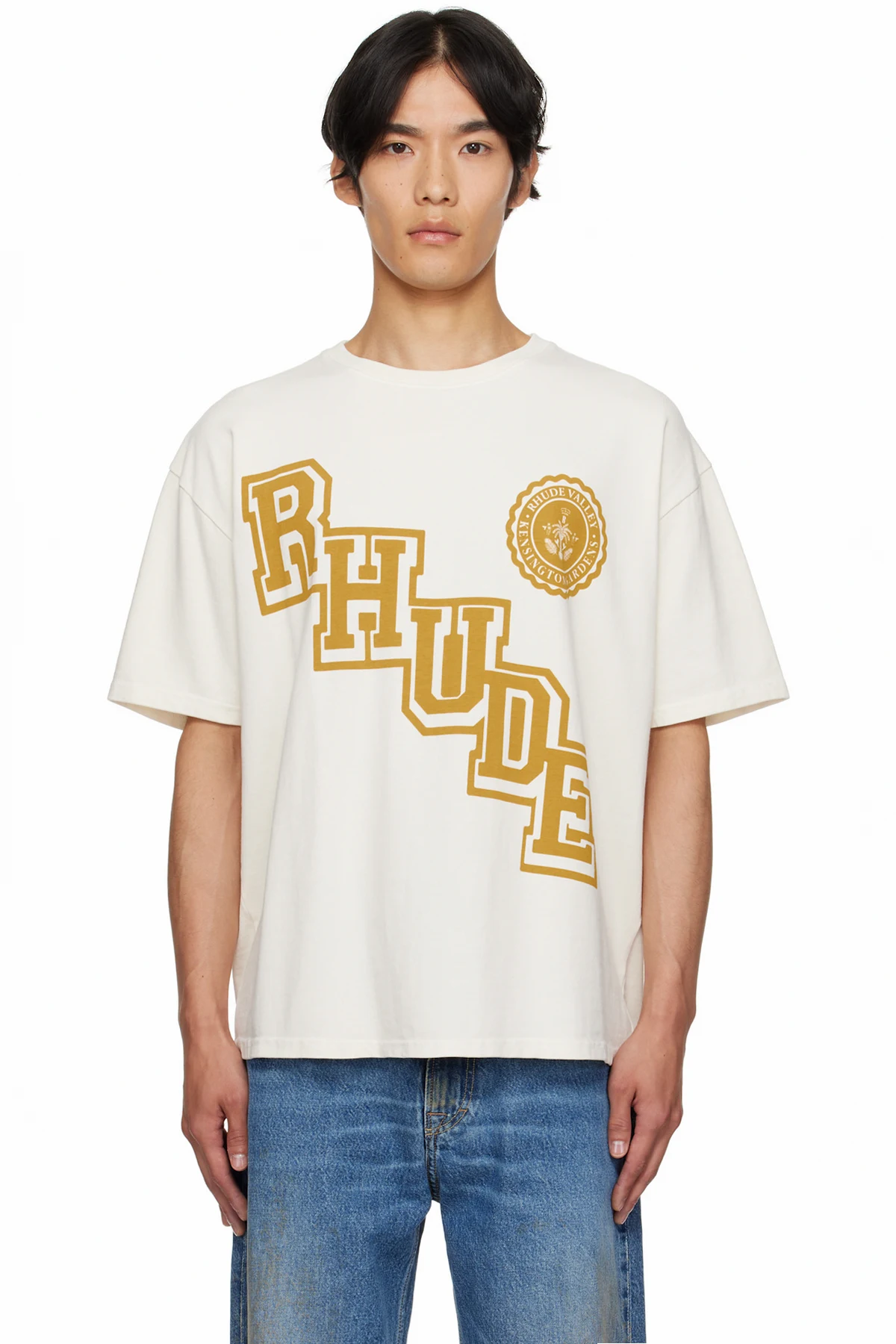 Off-White 'Rhude' Collegiate Crest T-shirt