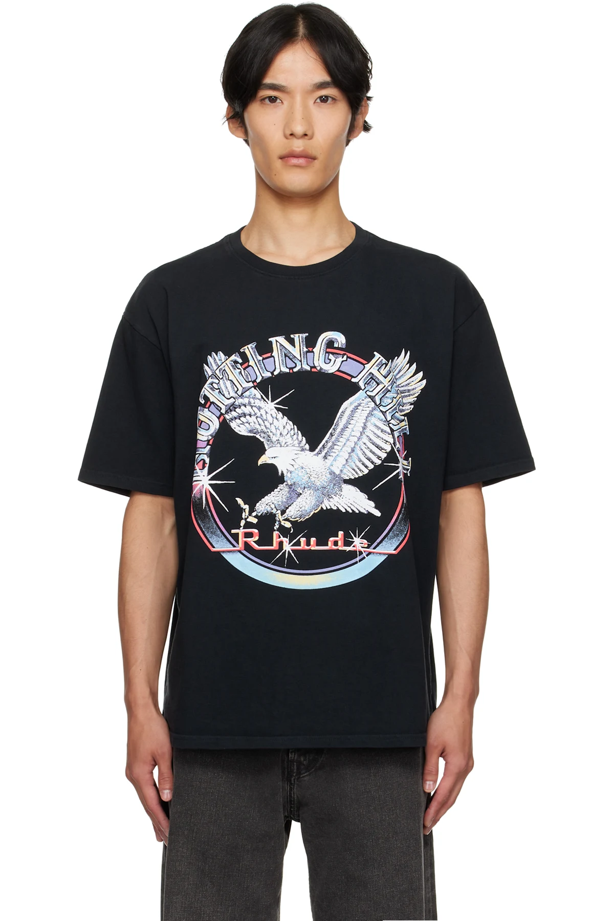 Black 'Notting Hill' Eagle T-shirt