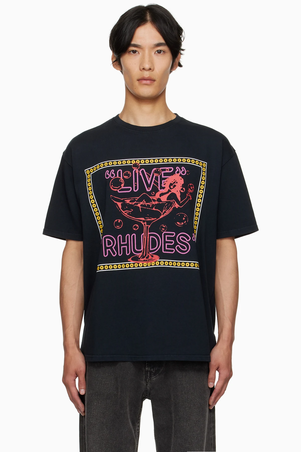 Black 'Live Rhudes' T-shirt