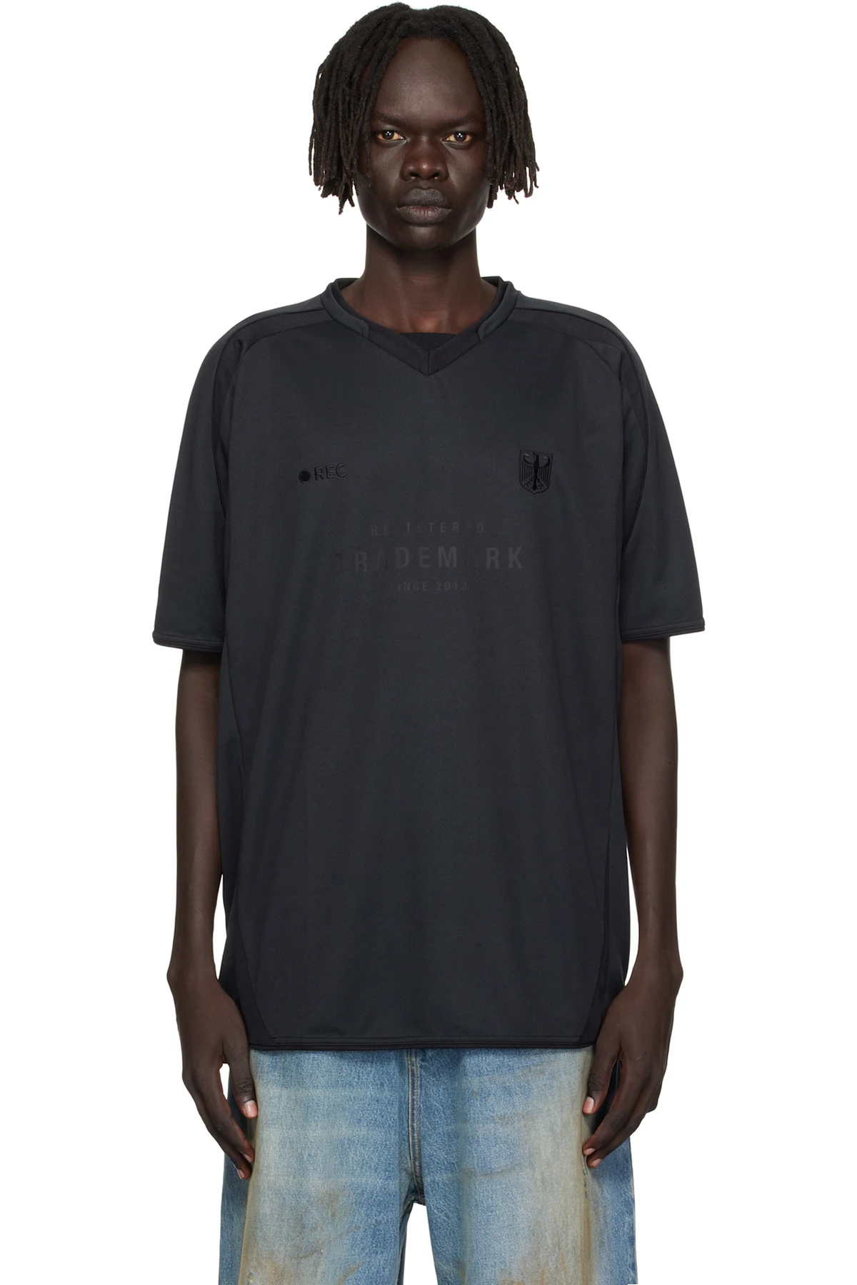 Black Trademark Football Jersey