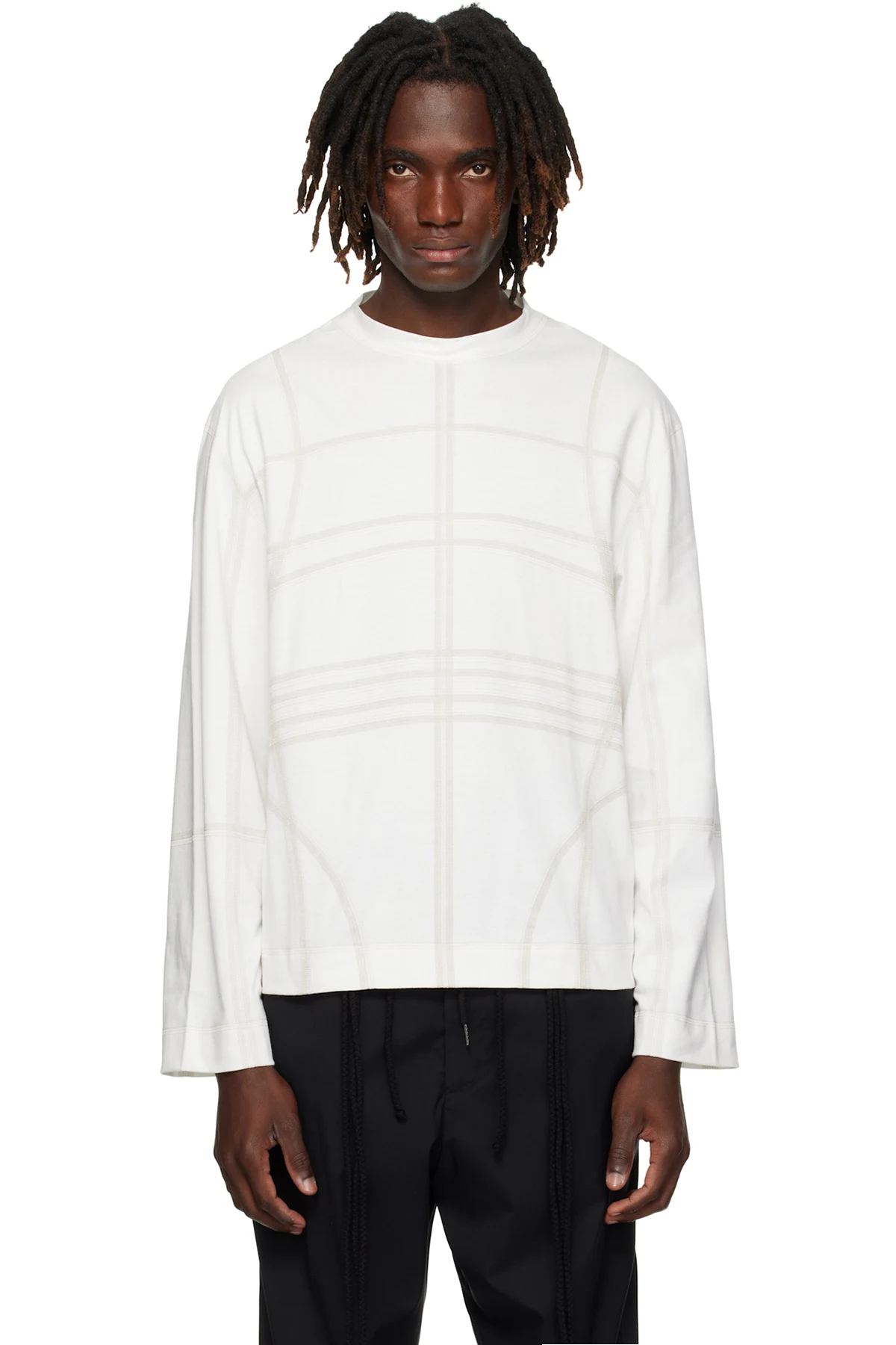 White Flatlock Long Sleeve T-shirt