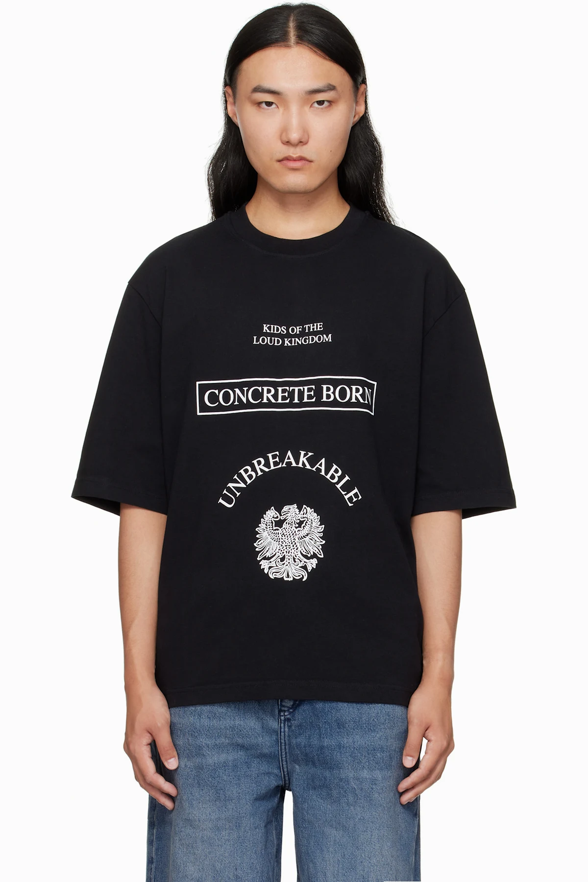 Black 'Kingdom' Oversized T-shirt