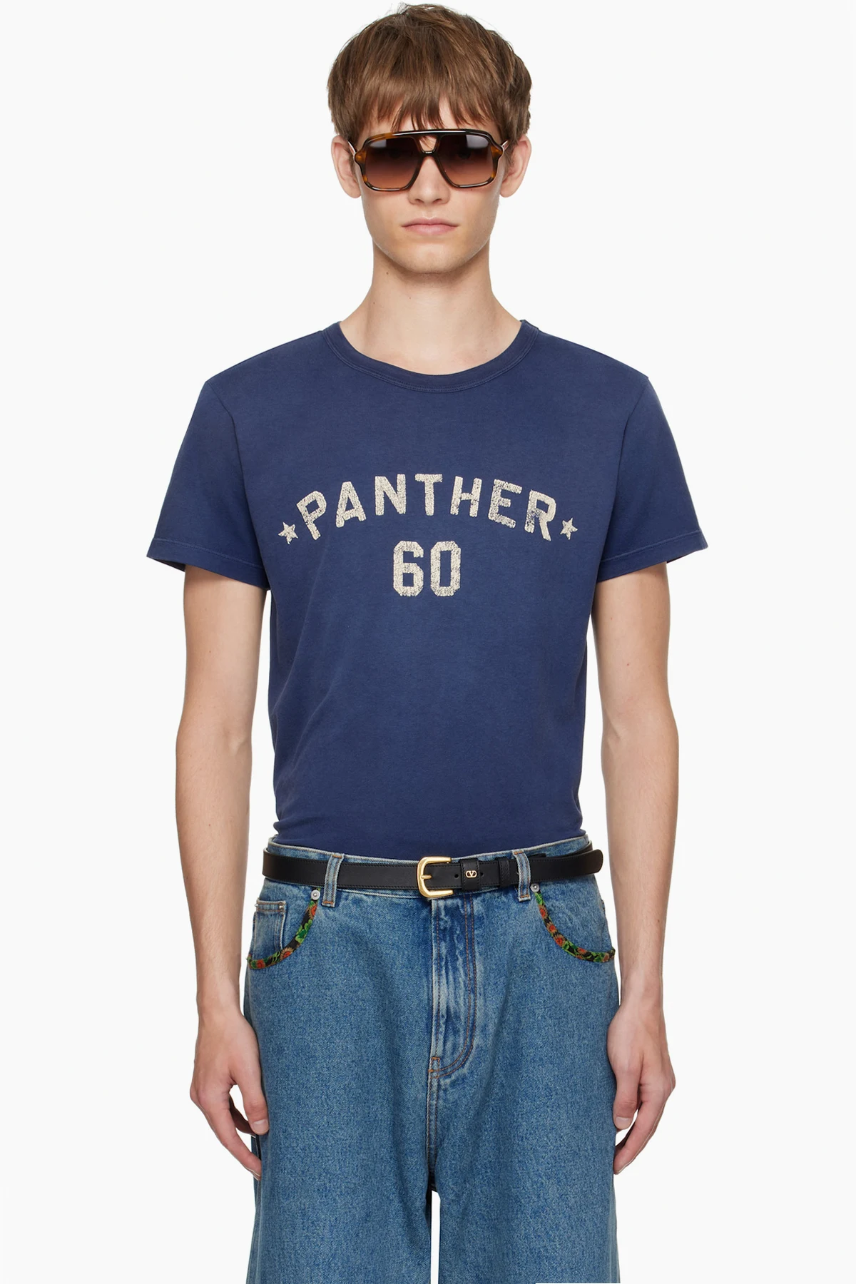 Navy 'Chez Valentino' T-shirt