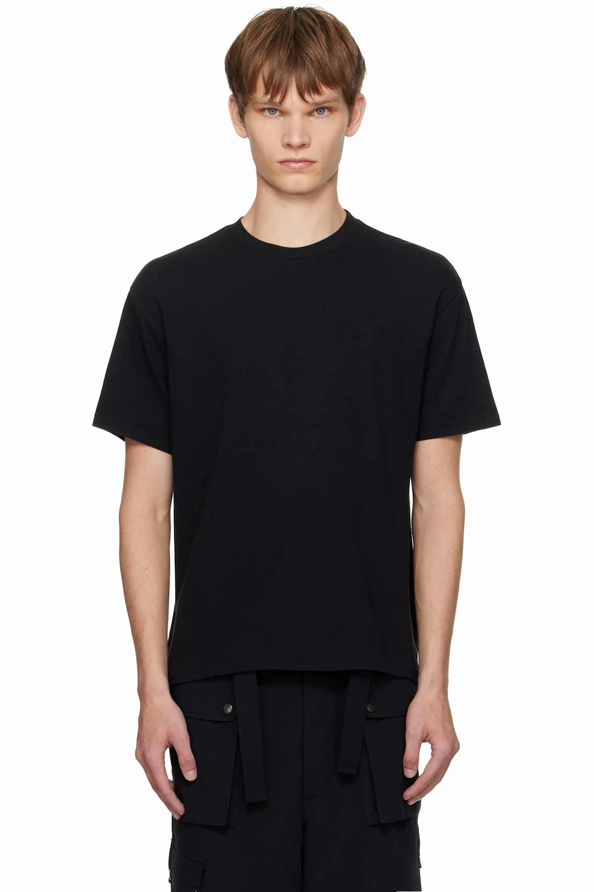 Black Seamless Crew Neck T-shirt