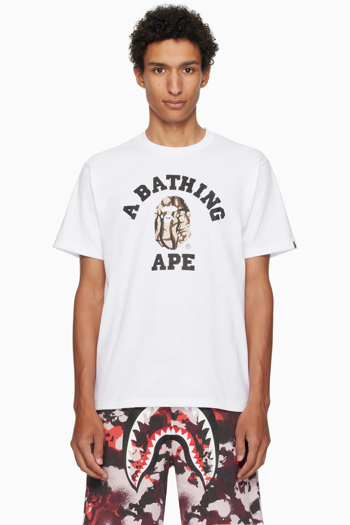 White Trial Camo College T-shirt