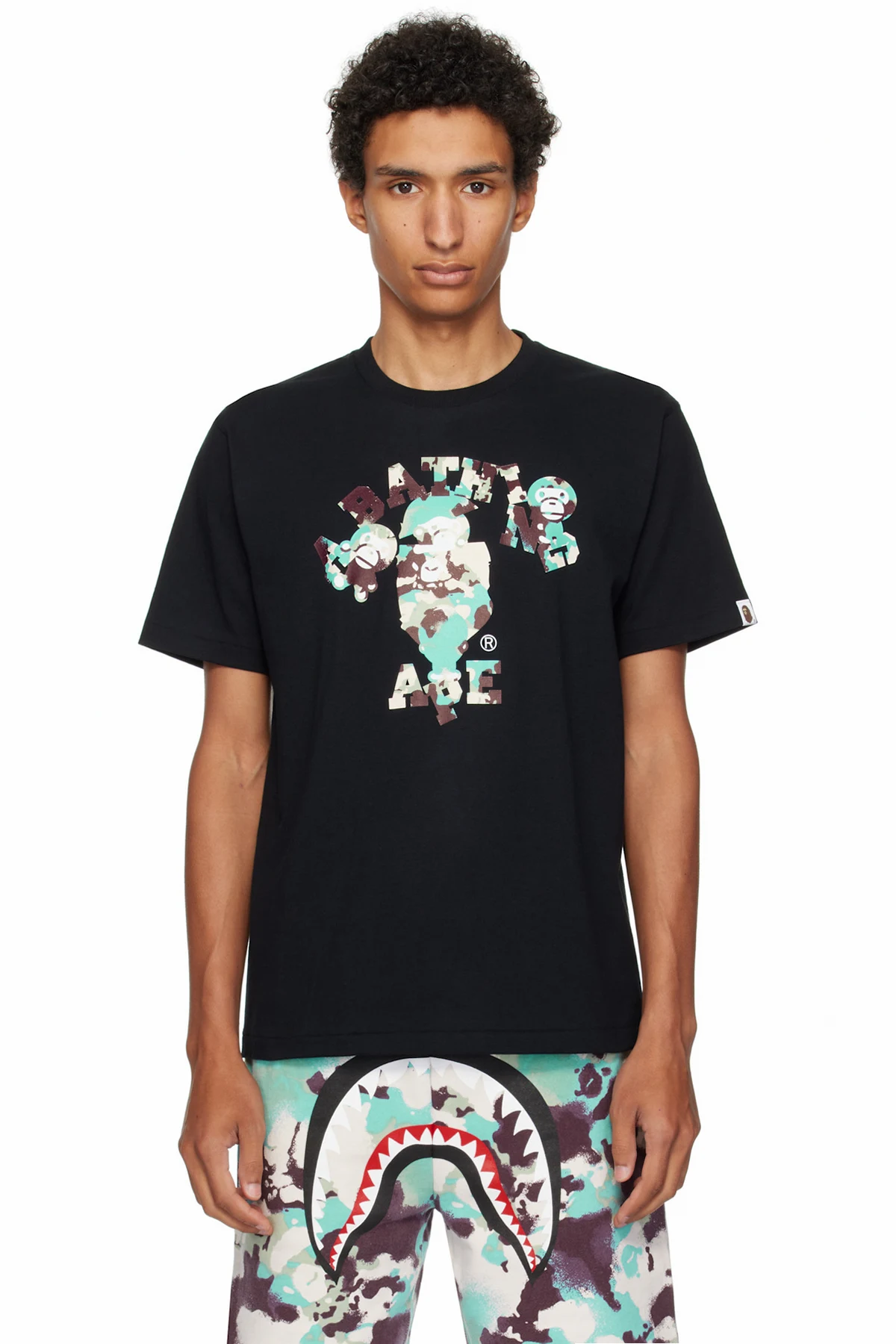 Black Map Camo College Milo T-shirt