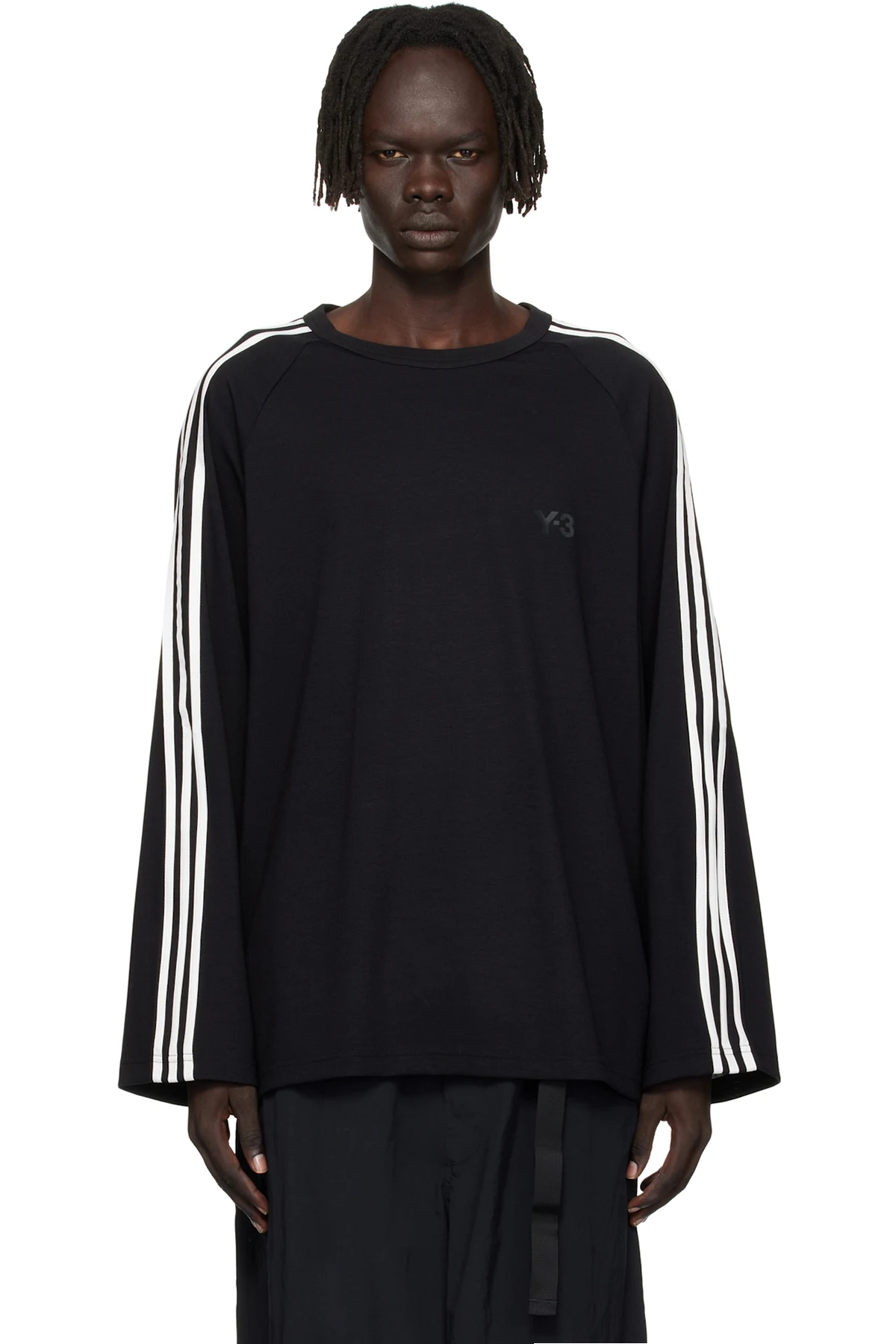 Black Long Sleeve 3-Stripes T-shirt