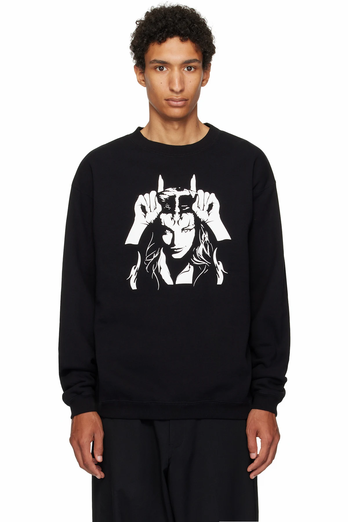 Black Graphic Sweatshirt