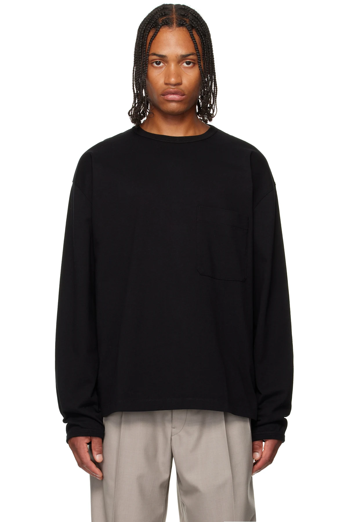 Black Boxy Long Sleeve T-shirt