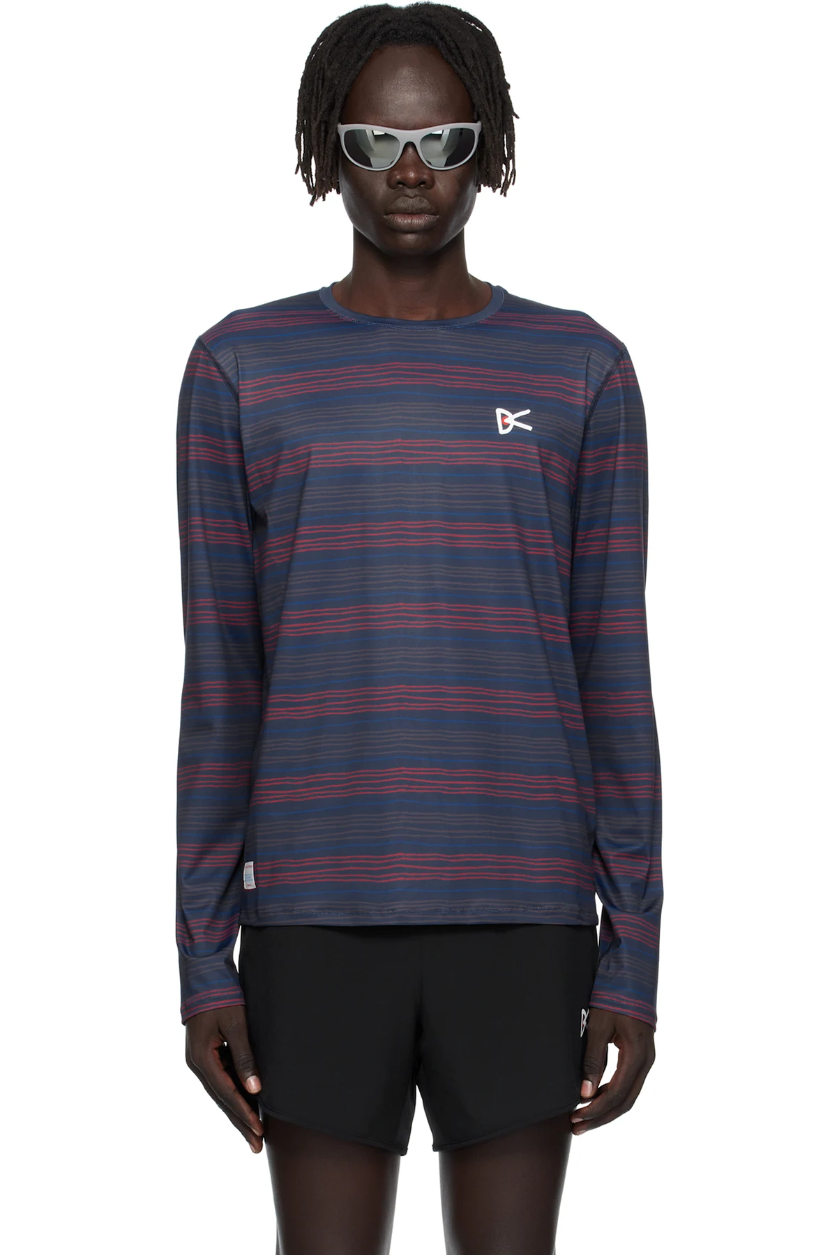 Navy Lightweight Long Sleeve Graphic T-shirt