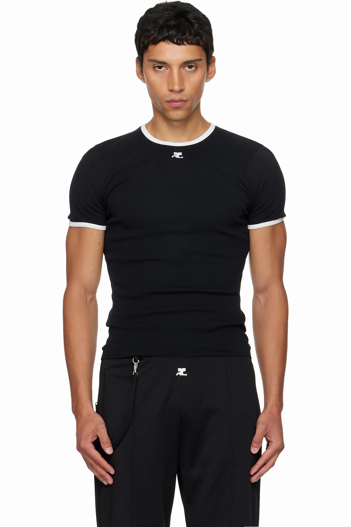 Black Signature Contrast T-shirt