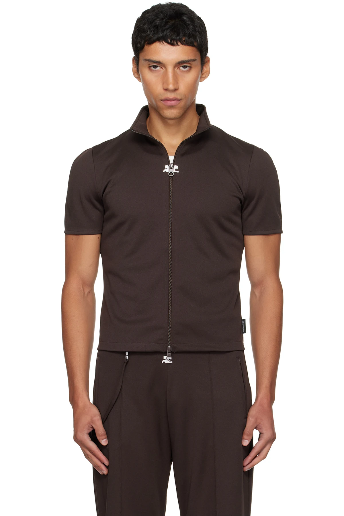 Brown Interlock Tracksuit Top