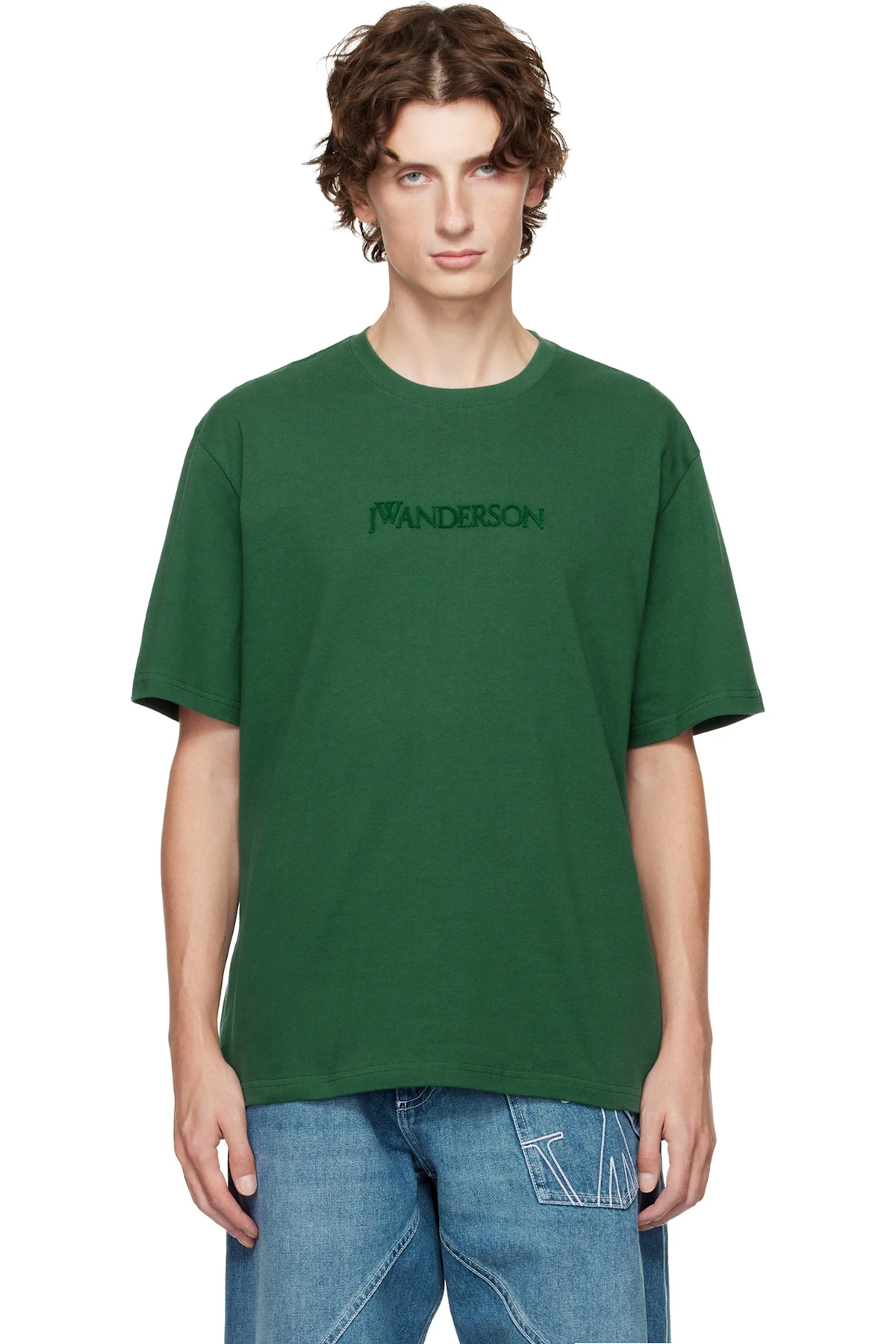 Green Logo Embroidery T-shirt