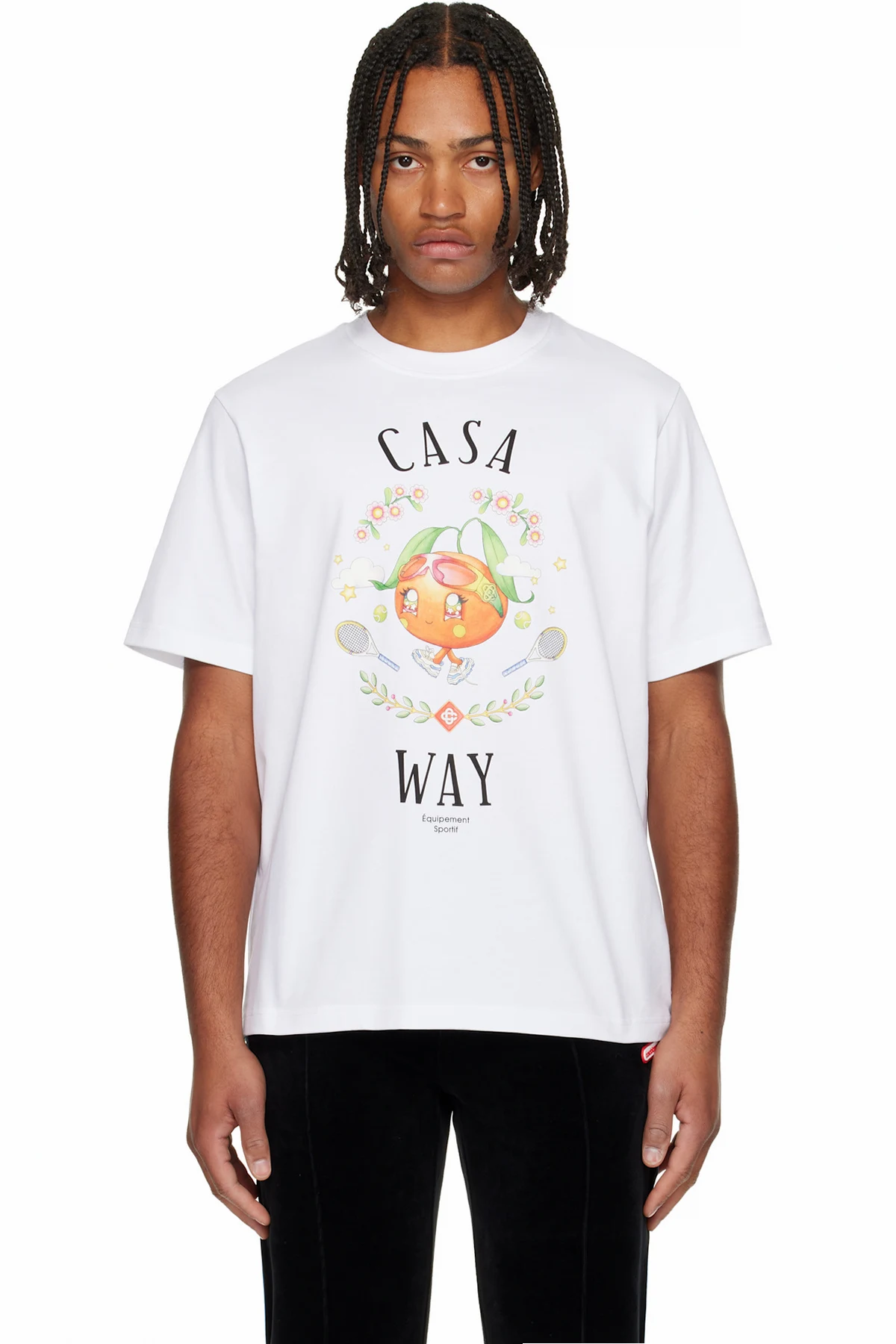 White 'The Casa Way Orange Mascot' T-shirt