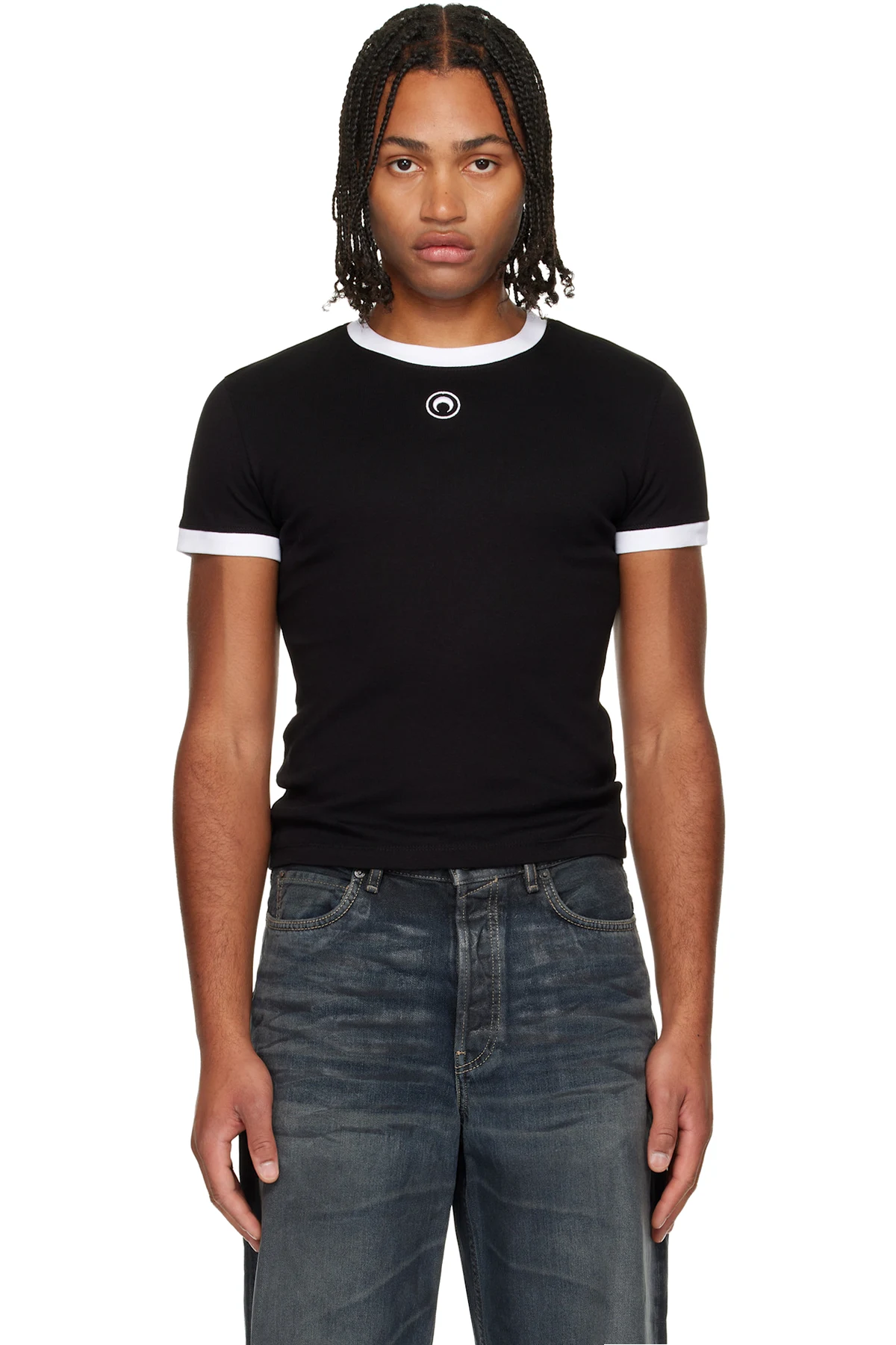 Black Moon Logo Bicolor Jersey Baby Fit T-shirt