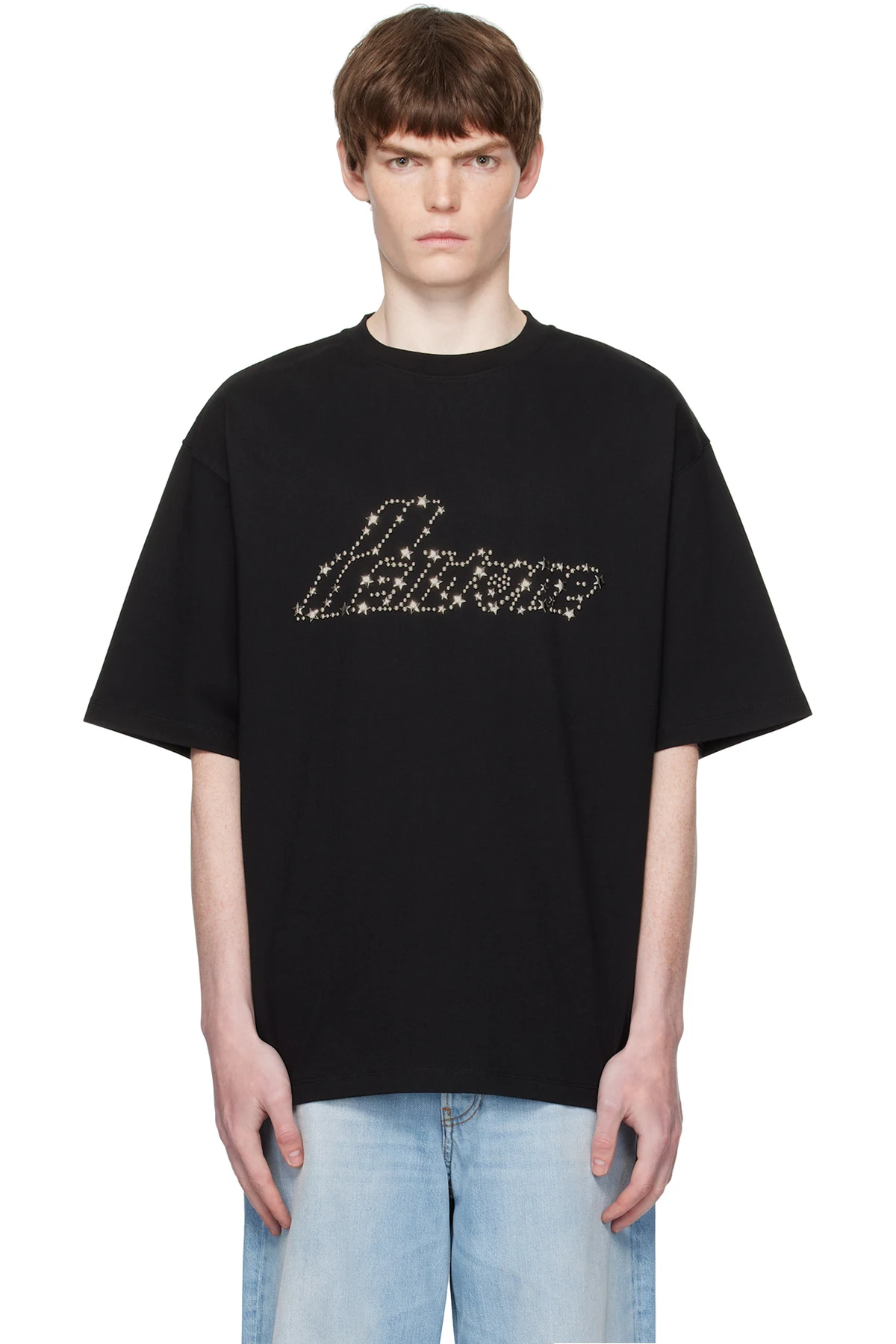 Black Pearly 'WE11DONE' Logo T-shirt